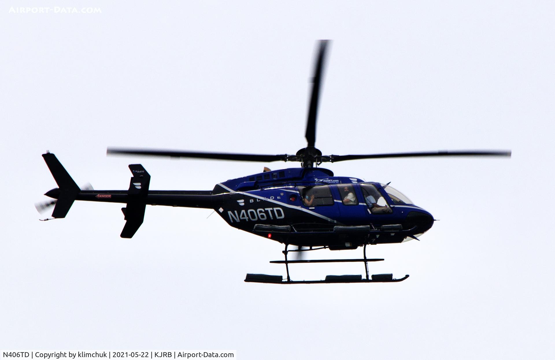 N406TD, Bell 407 C/N 53743, Flew along the Hudson river