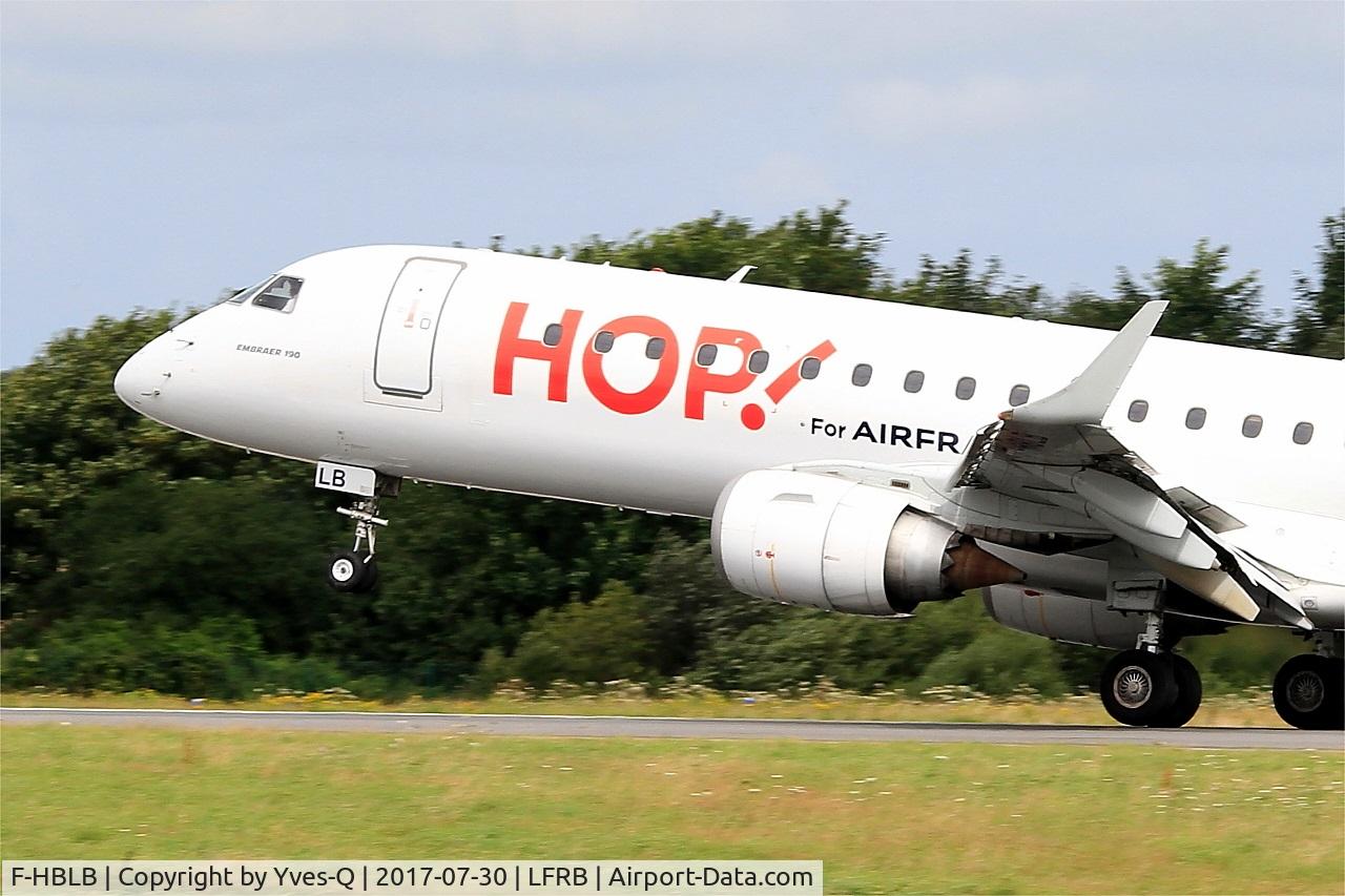 F-HBLB, 2007 Embraer 190LR (ERJ-190-100LR) C/N 19000060, Embraer 190LR, Landing rwy 25L, Brest-Bretagne airport (LFRB-BES)