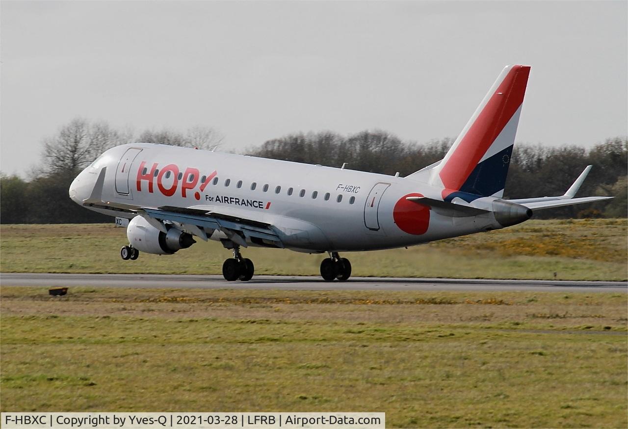 F-HBXC, 2008 Embraer 170ST (ERJ-170-100ST) C/N 17000263, Embraer 170ST, Landing rwy 25L, Brest-Bretagne airport (LFRB-BES)