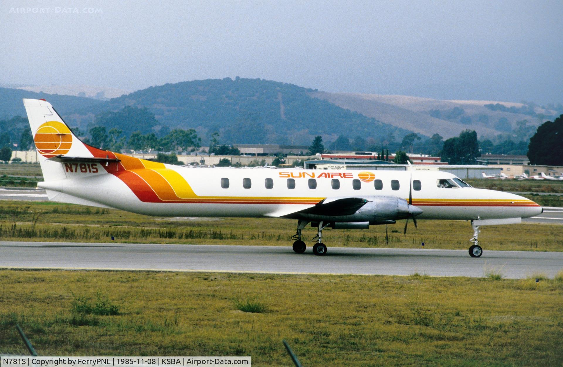 N781S, 1978 Swearingen SA-226TC Metro II C/N TC-259, Sunaire SA226 about to depart