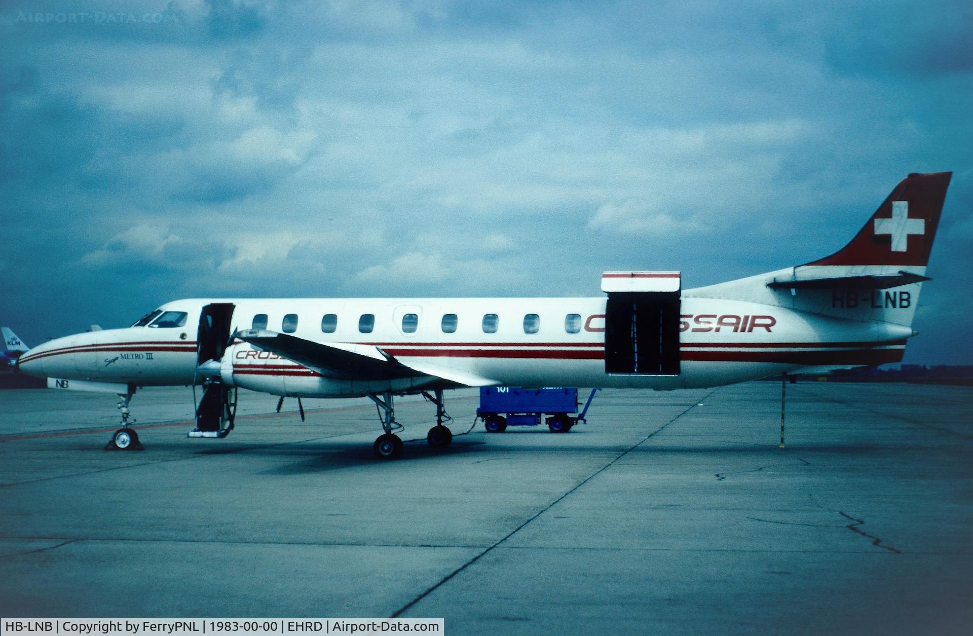 HB-LNB, 1981 Fairchild SA-227AC Metro III C/N AC-470, Crossair SA227AC diverted from AMS