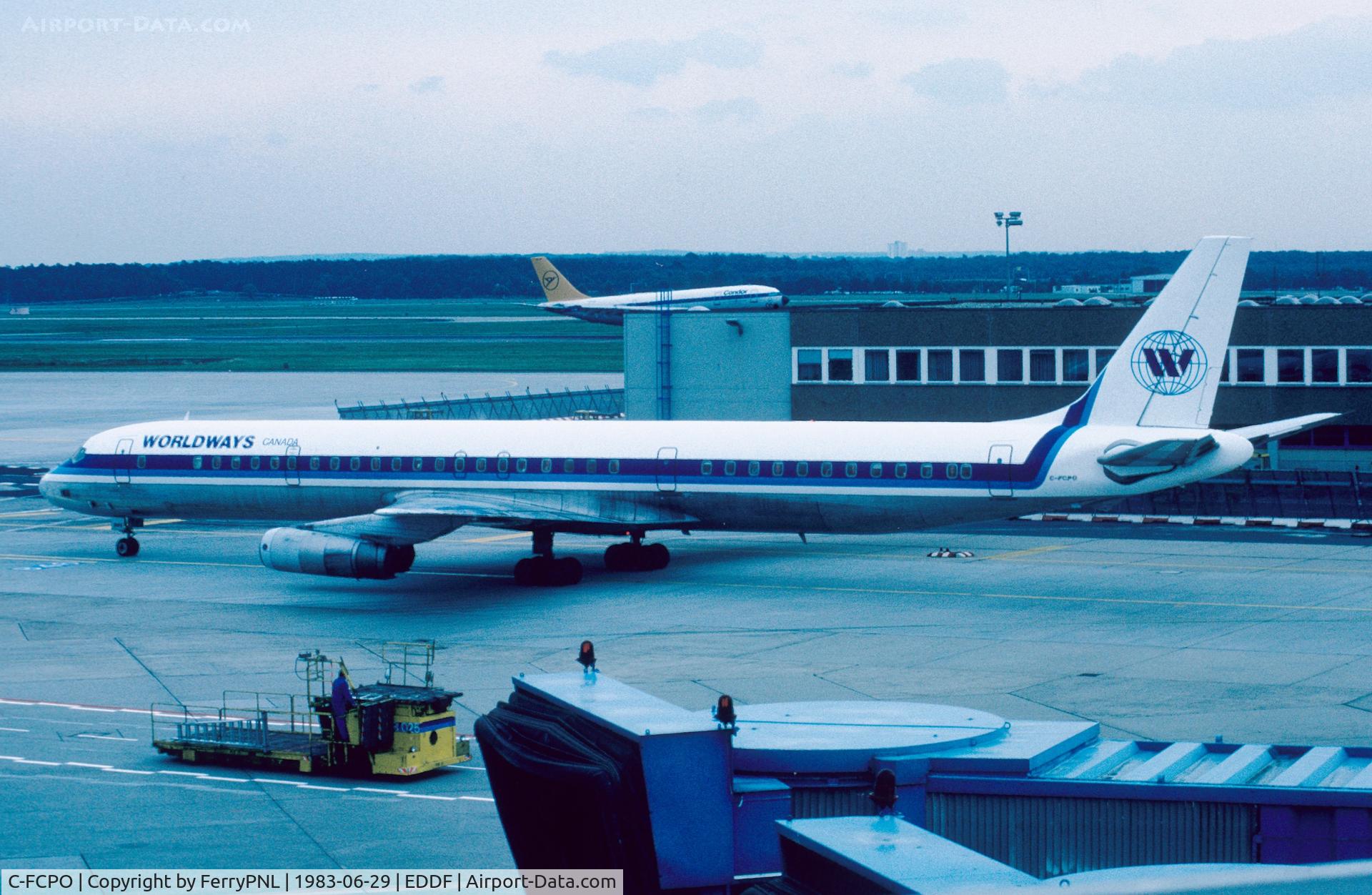 C-FCPO, 1967 Douglas DC-8-63 C/N 45926, Worldways Canada DC-8-63 taxiing past