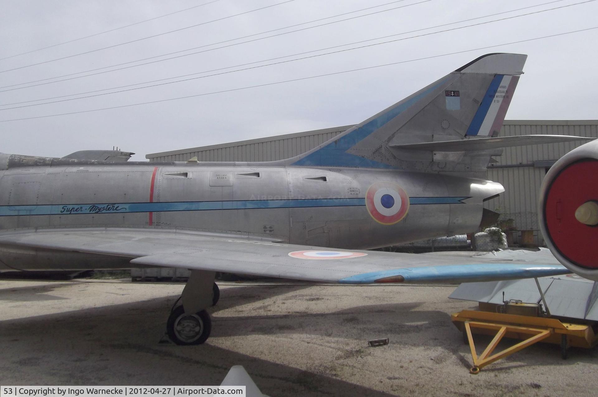 53, Dassault Super Mystere B.2 C/N 53, Dassault Super Mystere B.2 at the Musee Aeronautique, Orange