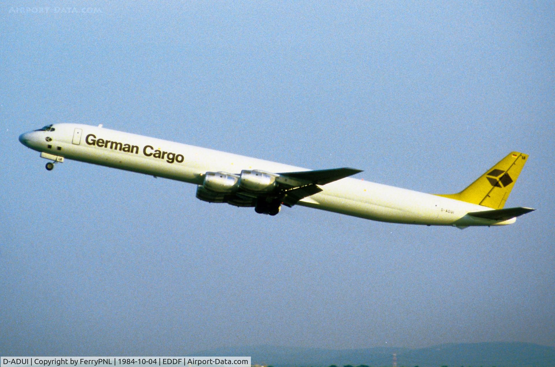 D-ADUI, 1968 Douglas DC-8-73F C/N 45991, German Cargo DC-8-73F taking-off