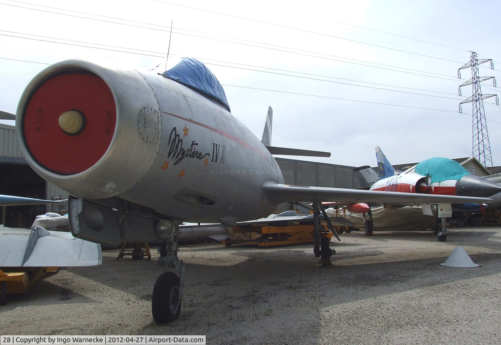 28, Dassault Mystere IVA C/N 28, Dassault Mystere IV A at the Musee Aeronautique, Orange