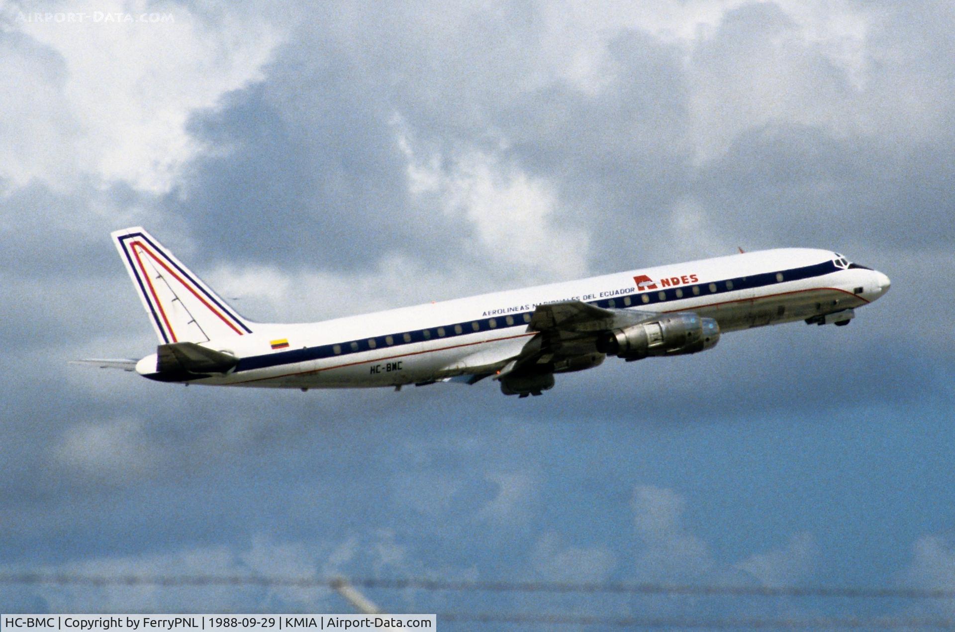 HC-BMC, 1962 Douglas DC-8-54F C/N 45640, Andes DC-8-54F taking-off