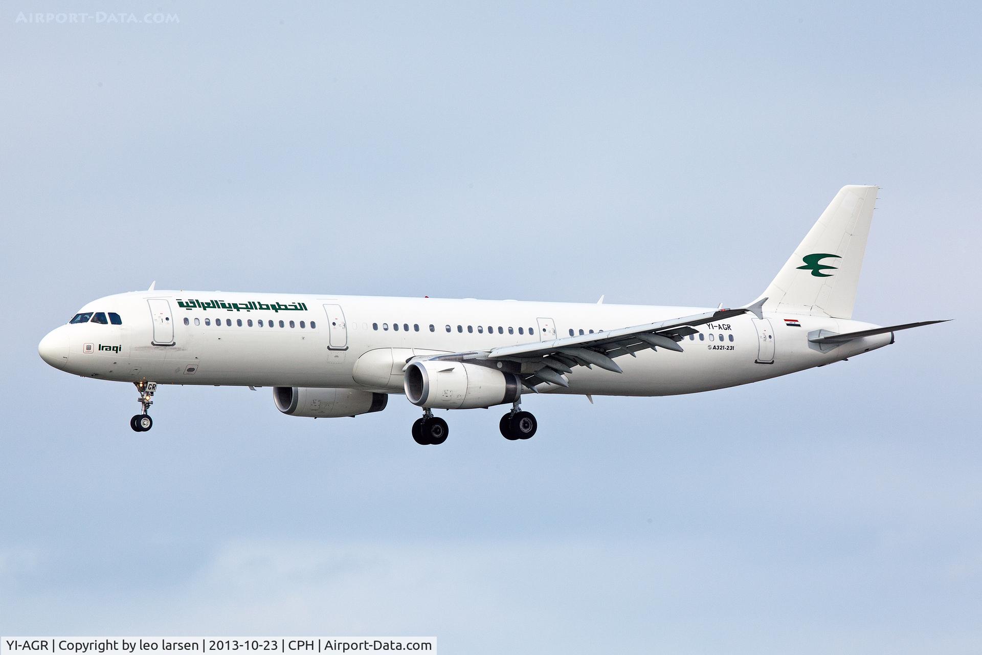 YI-AGR, 2010 Airbus A321-231 C/N 4067, Copenhagen 23.10.2013
