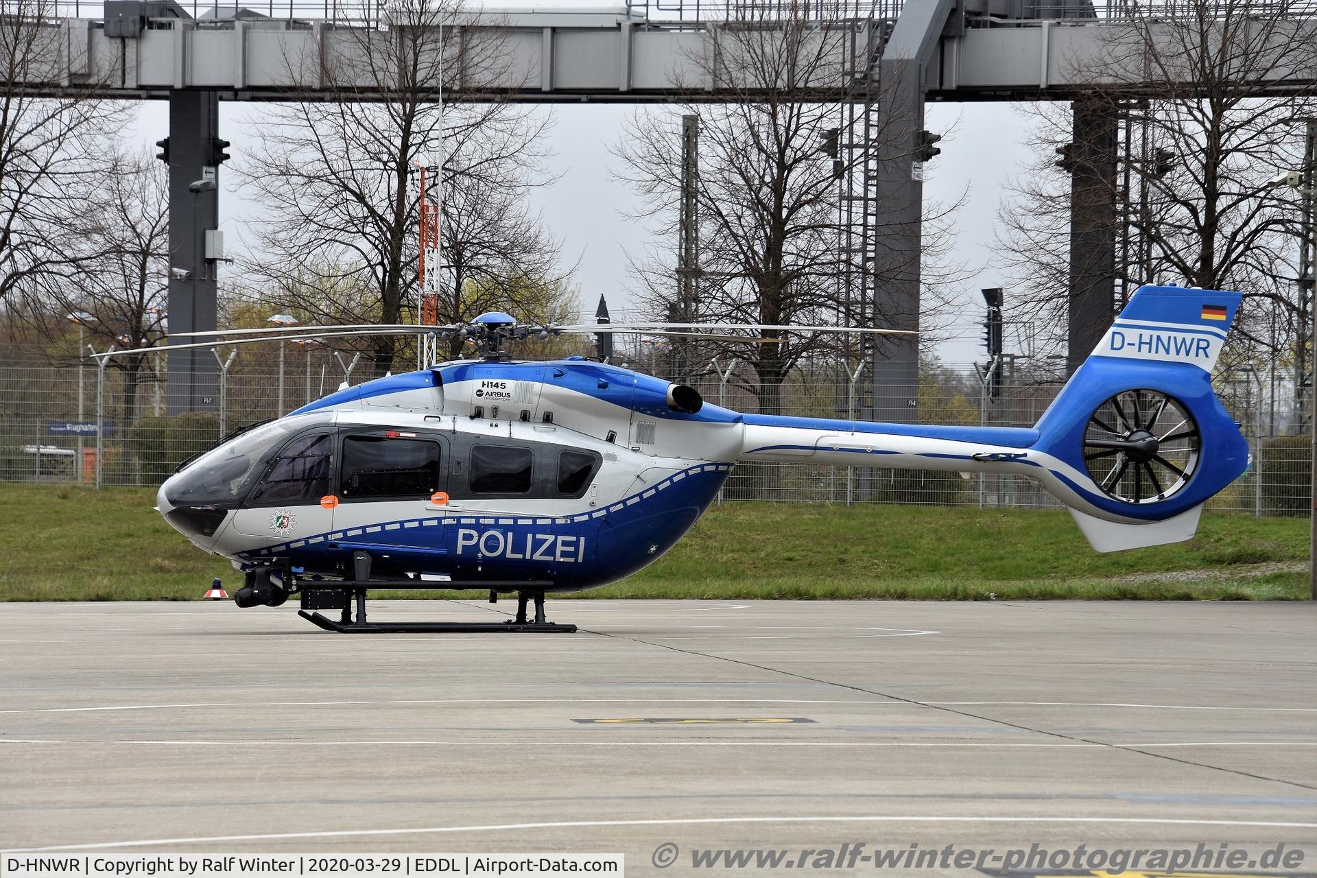 D-HNWR, Airbus Helicopters H-145 (BK-117D-2) C/N 20071, Airbus Helicopters MBB BK-117D2 H145 - NRW Polizei Nordrhein Westfalen 'HUMMEL-3' - 20071 - D-HNWR - 29.03.2020 - DUS