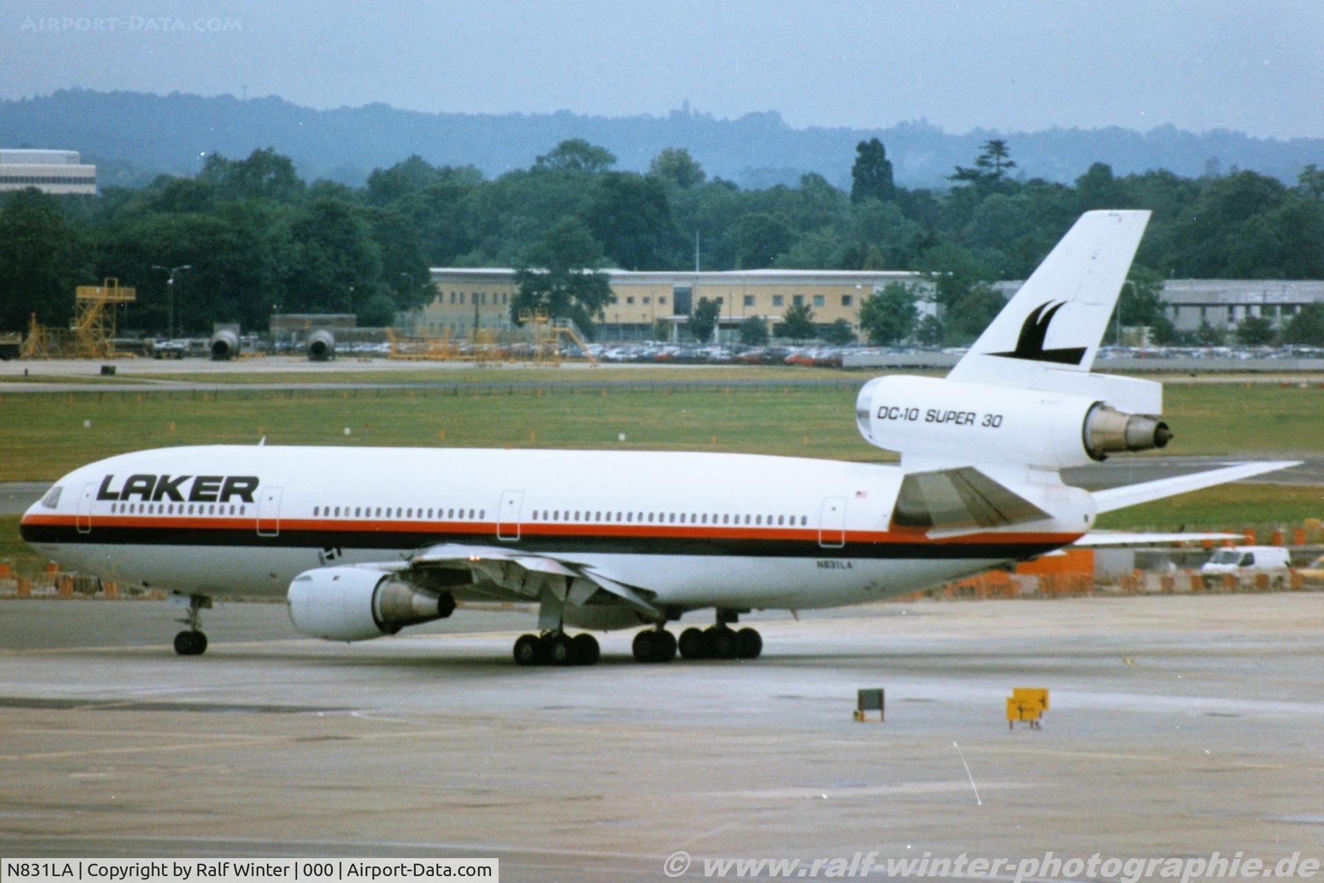 N831LA, 1974 McDonnell Douglas DC-10-30F C/N 46936, McDonnell Douglas DC-10-30 - Laker Airways - 46936 - N831LA - 11.1996