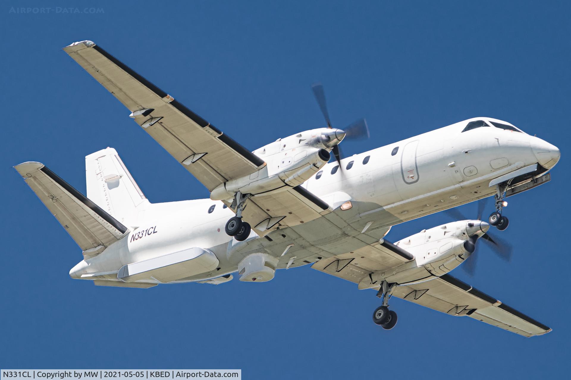 N331CL, 1992 Saab 340B C/N 340B-331, Linclon Labs' Research 1CL returning to Hanscom