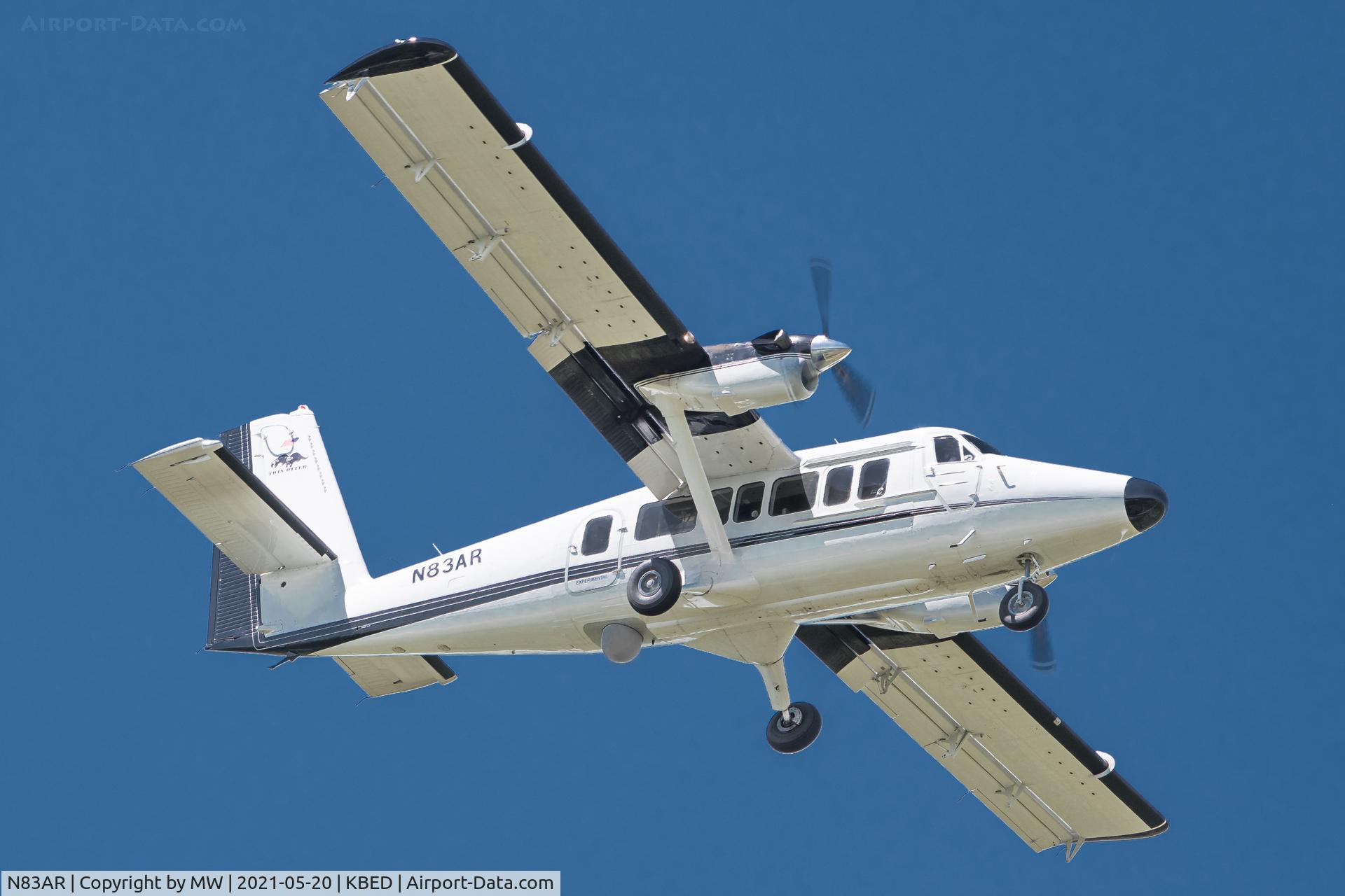 N83AR, 1974 De Havilland Canada DHC-6-300 C/N 440, Research 3AR returning to Hanscom after working a mission off Gloucester, just ahead of Lincoln Labs’ SAAB 340. This Twin Otter just arrived a few weeks ago, replacing 359AR.