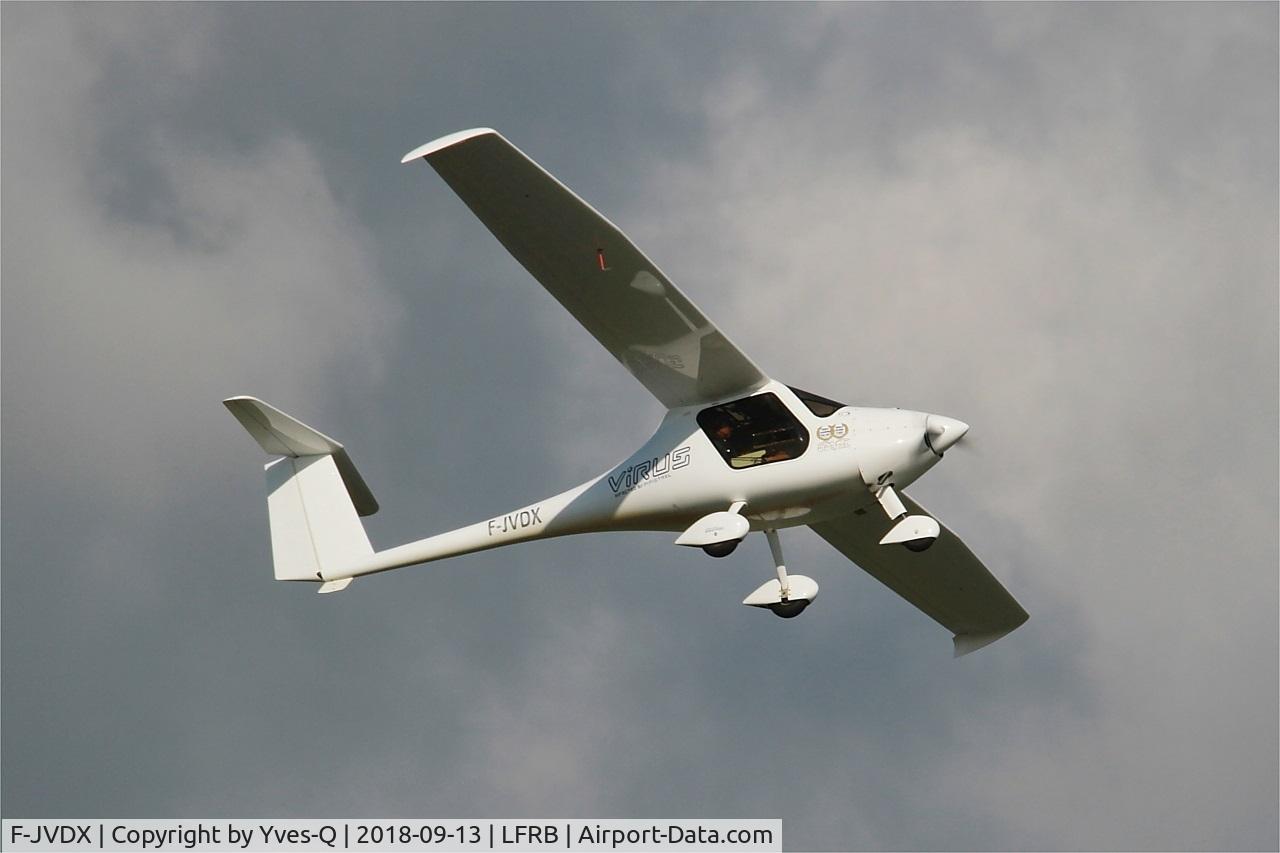 F-JVDX, Pipistrel Virus 912 C/N 29-VF, Pipistrel Virus, Take off rwy 07R, Brest-Bretagne airport (LFRB-BES)