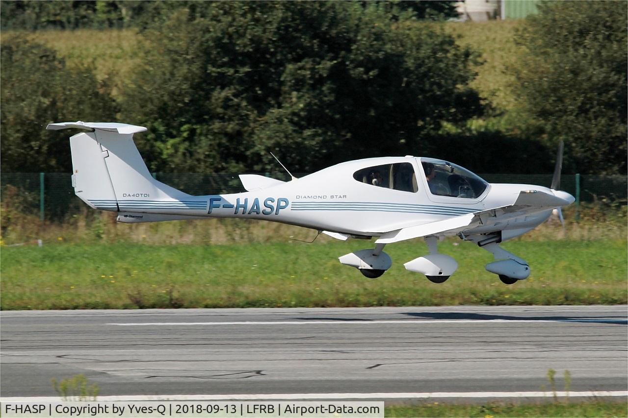 F-HASP, 2007 Diamond DA-40 Diamond Star C/N 40.281, Diamond DA-40 Diamond Star, Landing rwy 07R, Brest-Bretagne airport (LFRB-BES)