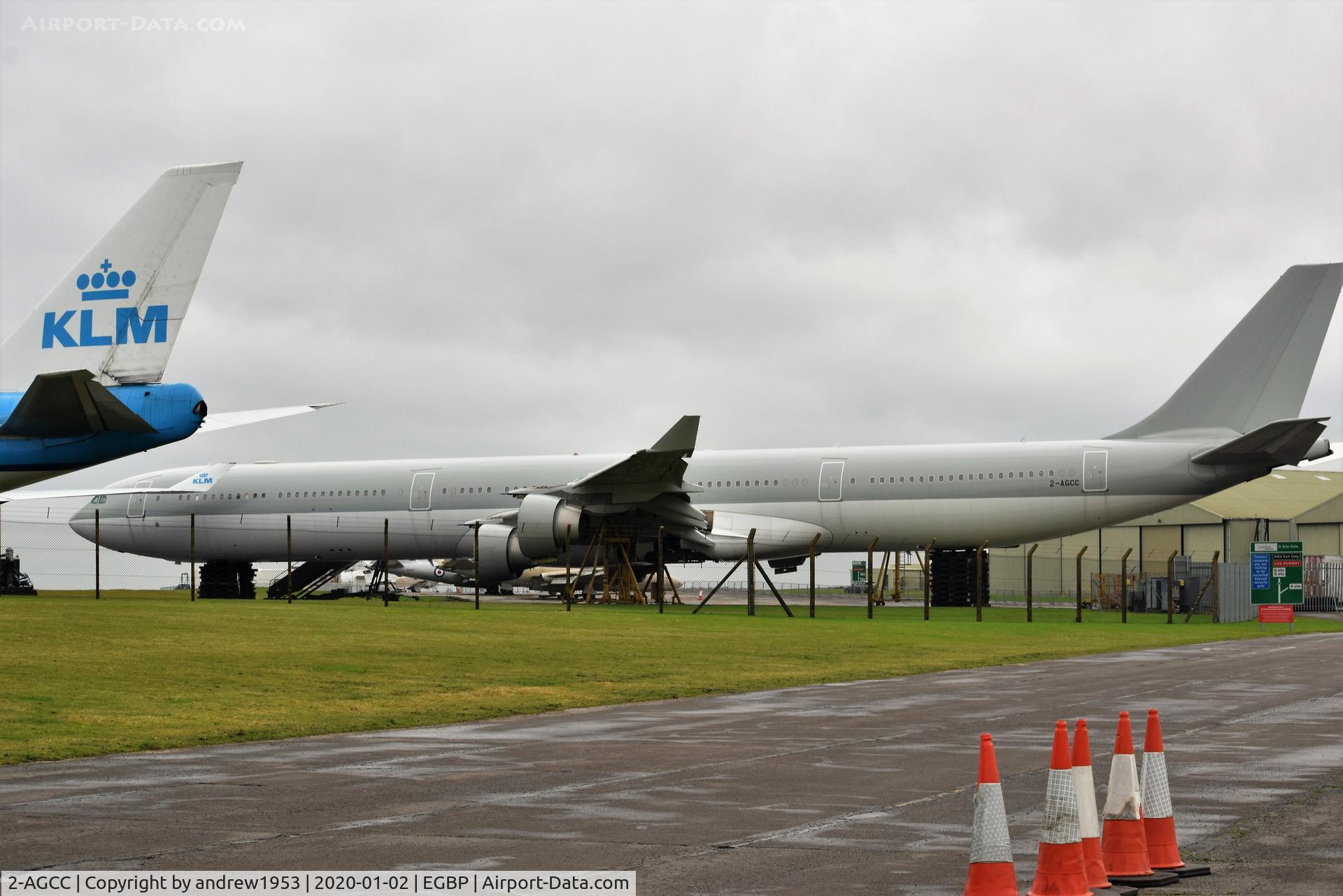 2-AGCC, 2006 Airbus A340-642 C/N 766, 2-AGCC at Cotswold Airport.