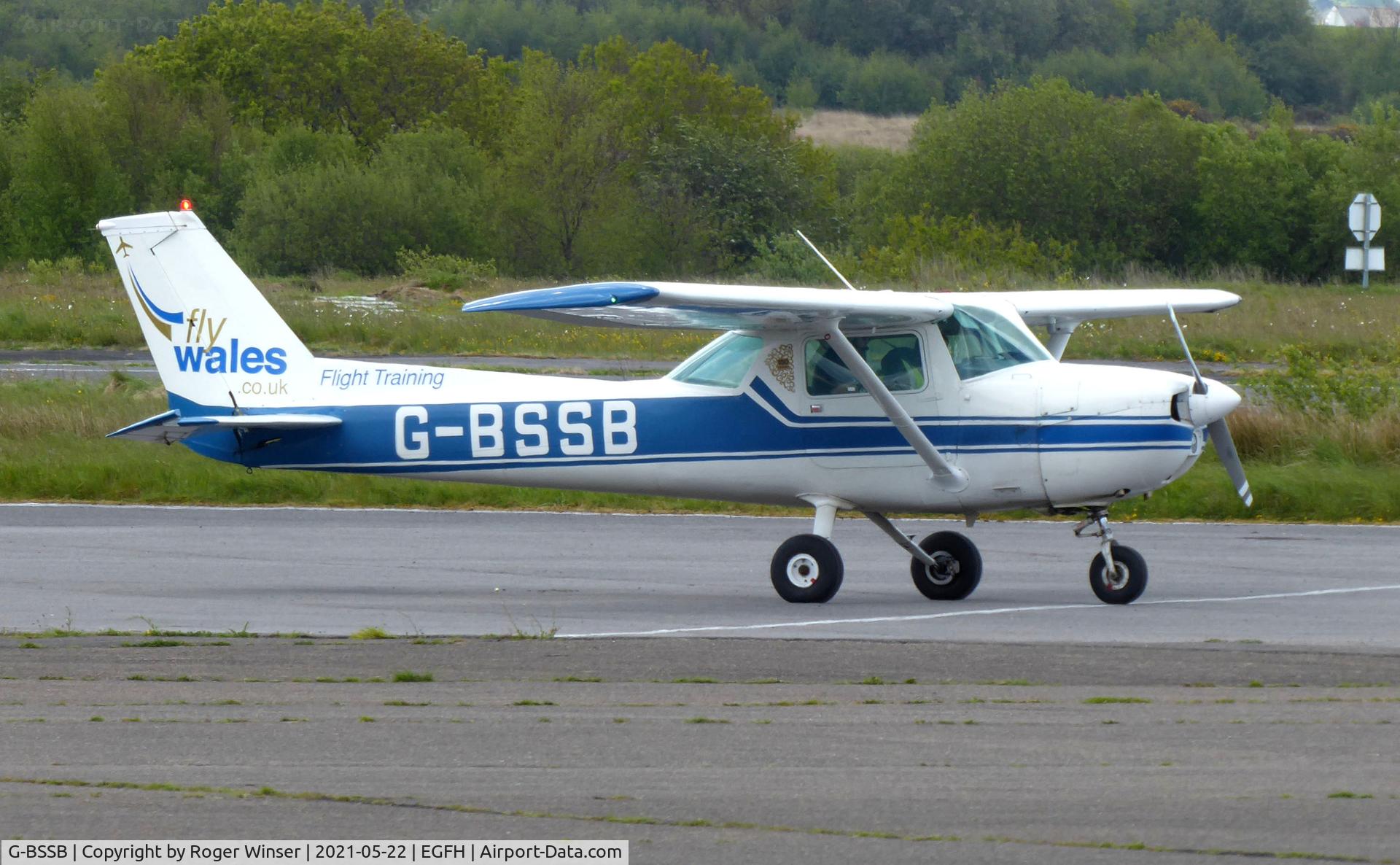 G-BSSB, 1972 Cessna 150L C/N 150-74147, Visiting aircraft operated by FlyWales Flight Training.