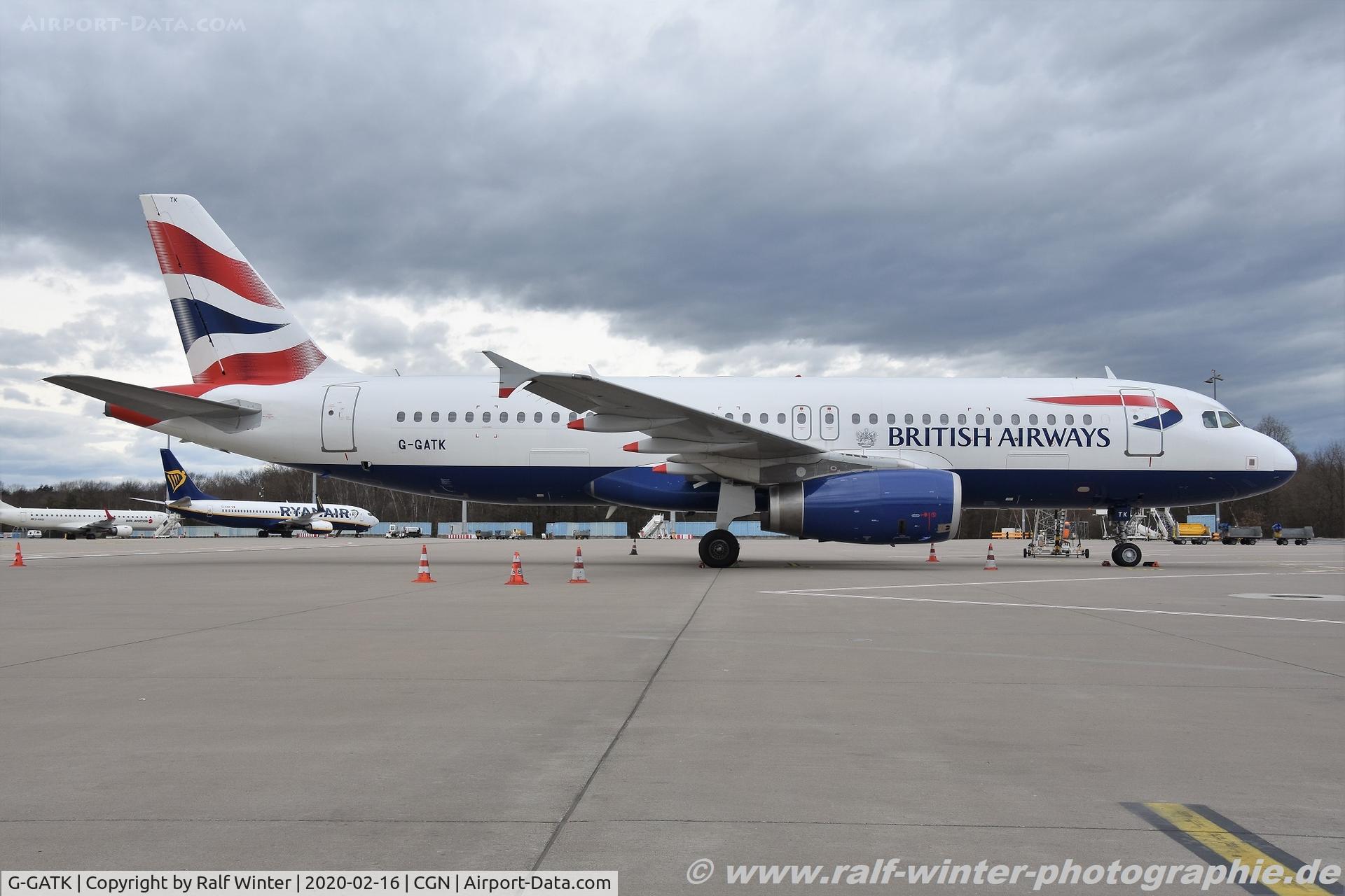 G-GATK, 2002 Airbus A320-233 C/N 1902, Airbus A320-233 - BA BAW British Airways - 1902 - G-GATK - 16.02.2020 - CGN