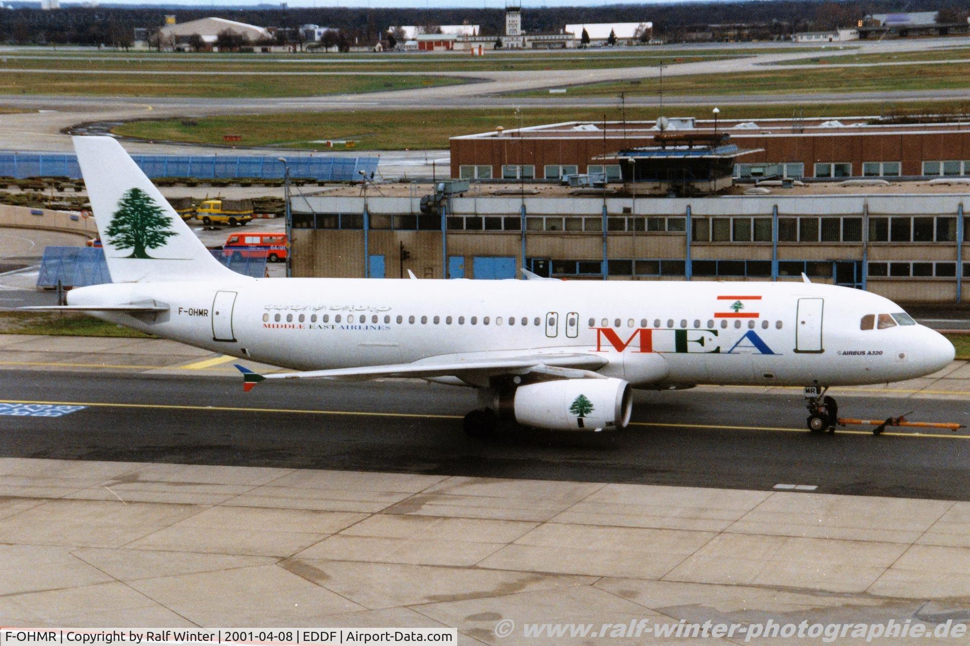 F-OHMR, 1997 Airbus A320-232 C/N 676, Airbus A320-232 - ME MEA Middle East Airlines - 676 - F-OHMR - 04.2001 - FRA