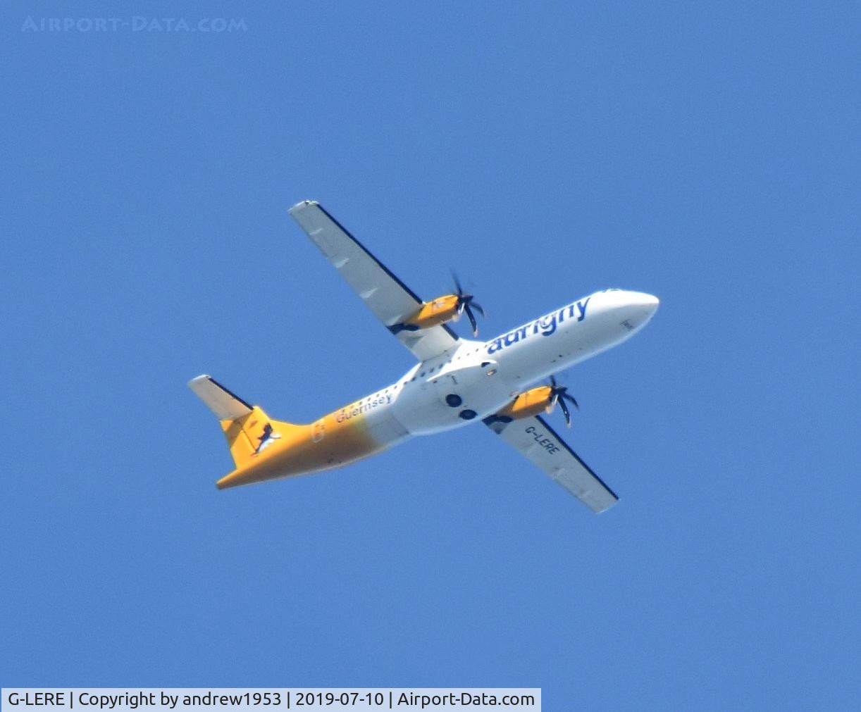 G-LERE, 2009 ATR 72-212A C/N 891, G-LERE over the Bristol Channel