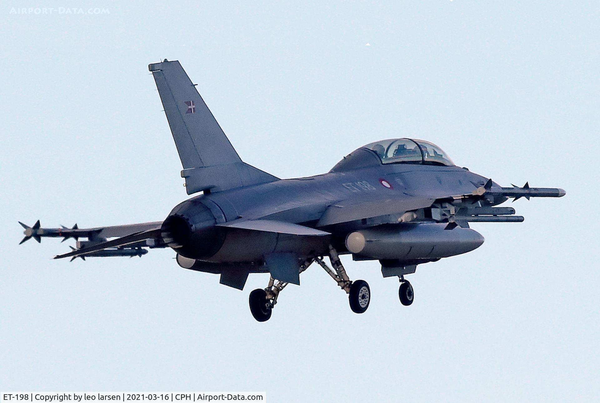 ET-198, General Dynamics F-16BM Fighting Falcon C/N 6G-014, Copenhagen 16.3.2021
