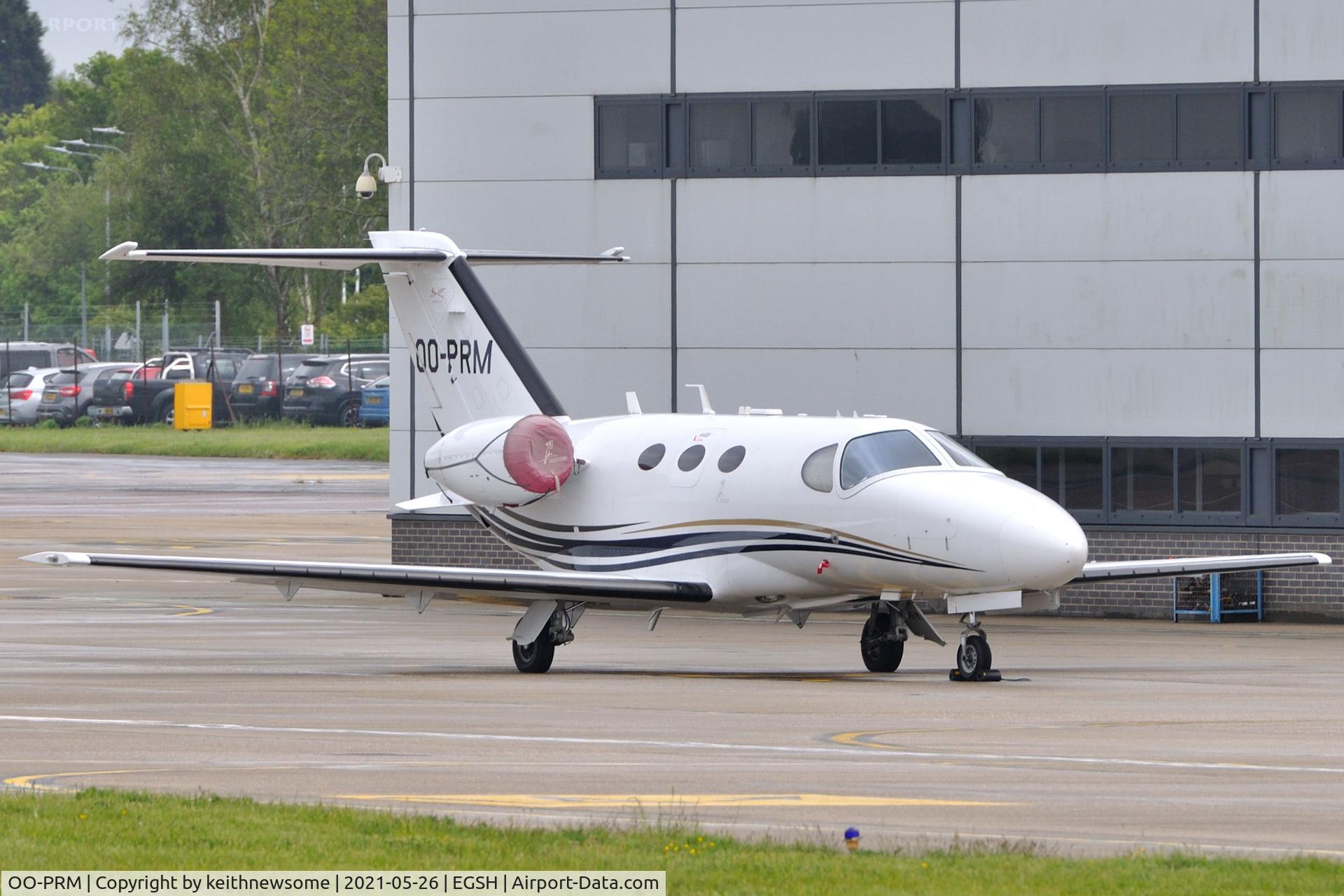 OO-PRM, 2008 Cessna 510 Citation Mustang Citation Mustang C/N 510-0125, Parked at Norwich.