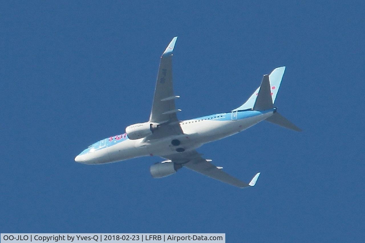 OO-JLO, 2007 Boeing 737-8K5 C/N 34692, Boeing 737-8K5, Glide path pattern rwy 07R, Brest-Bretagne airport (LFRB-BES)