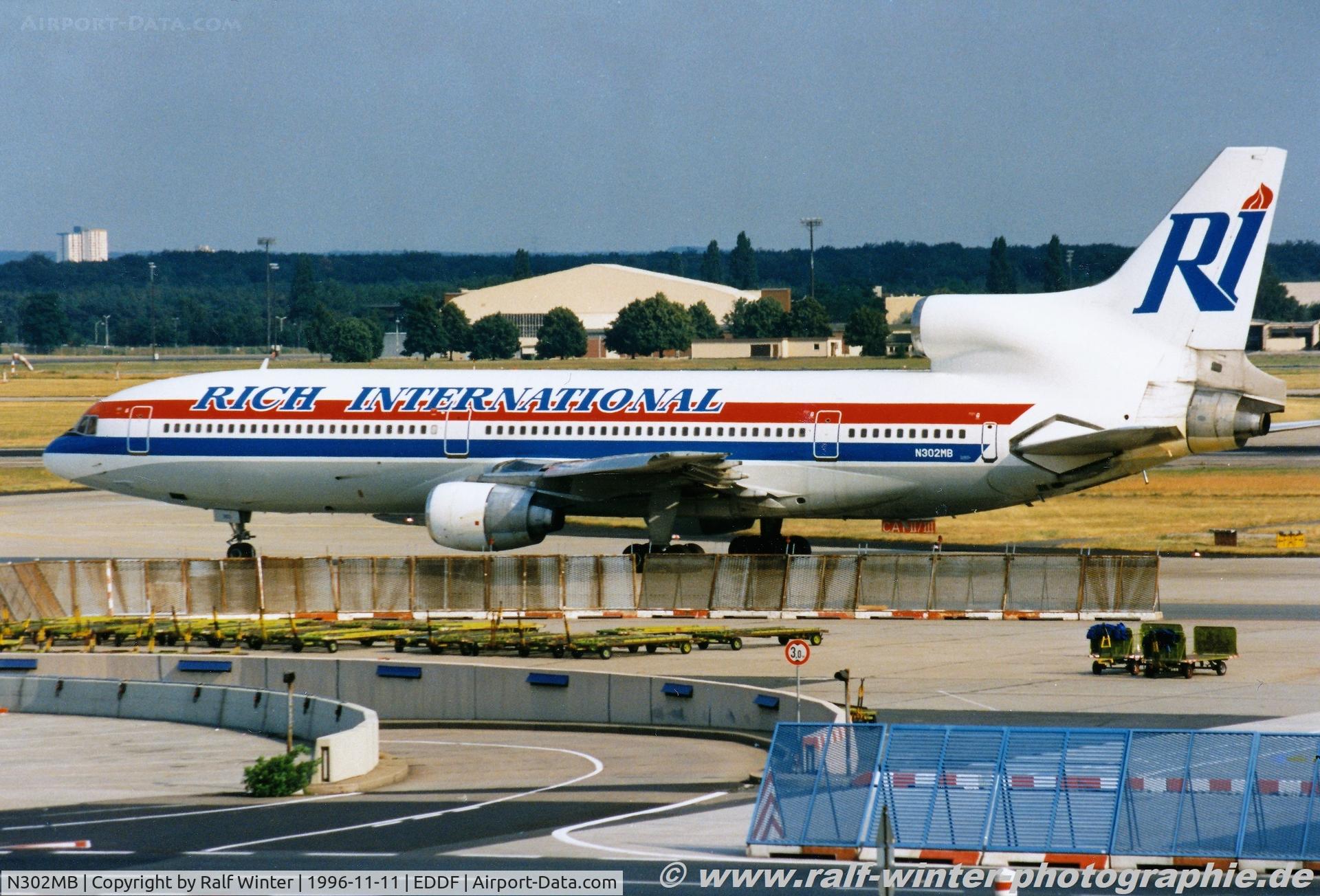 N302MB, Lockheed L-1011 385-1 TriStar 1 C/N 193P-1156, Lockheed L-1011 385-1 triStar 1- RIA Rich International Airways - 193P-1156 - N302MB