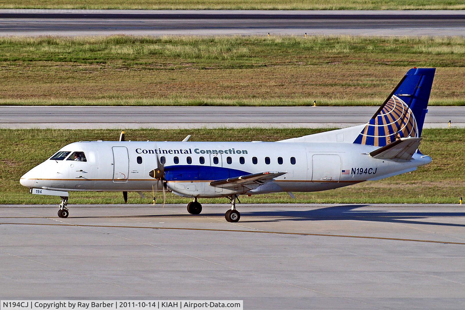 N194CJ, 1990 Saab 340B C/N 340B-194, N194CJ   SAAB-Scania SF.340B [194] (Continental Connection / Colgan Air) Houston-George Bush Intercontinental~N 14/10/2011