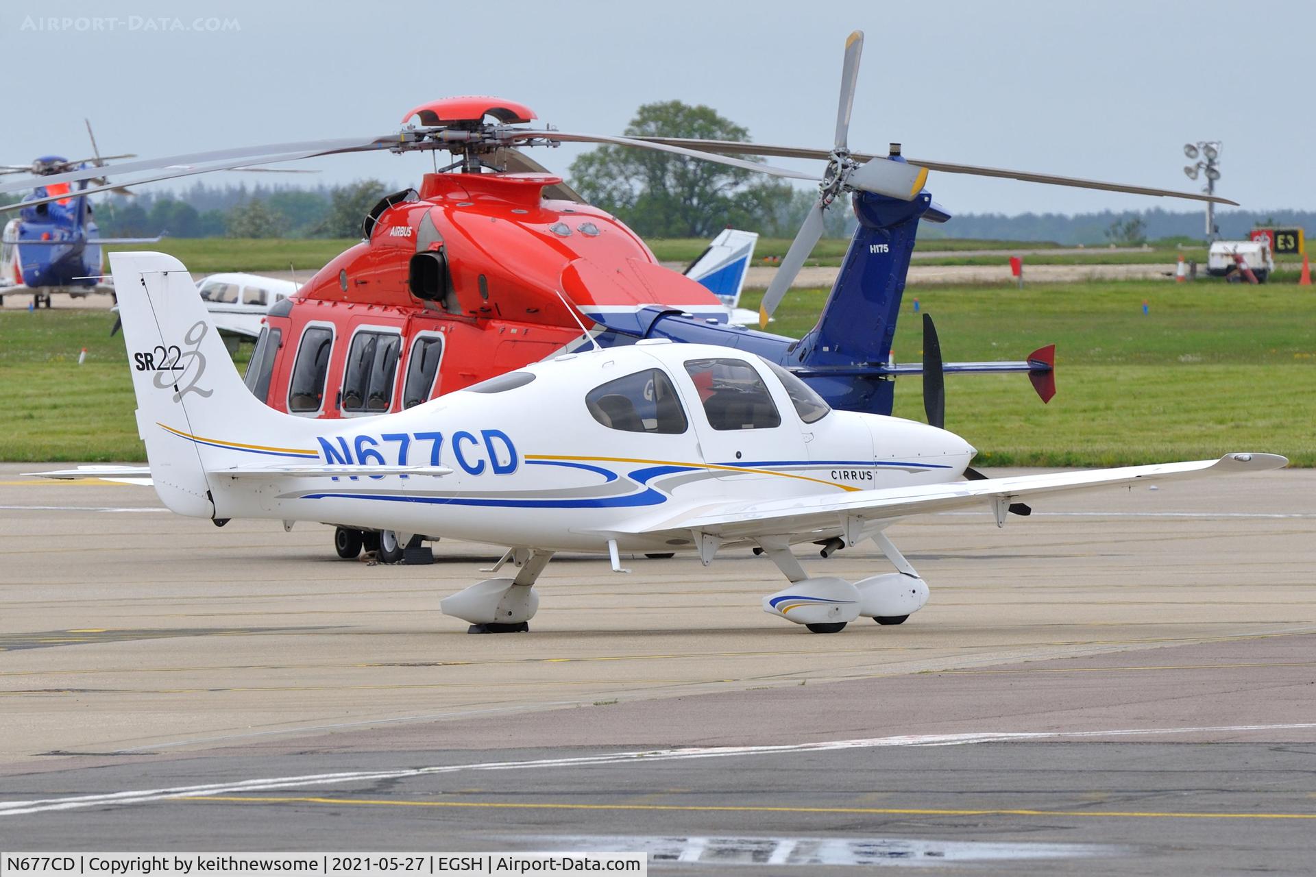 N677CD, 2004 Cirrus SR22 G2 C/N 1081, Parked at Norwich.