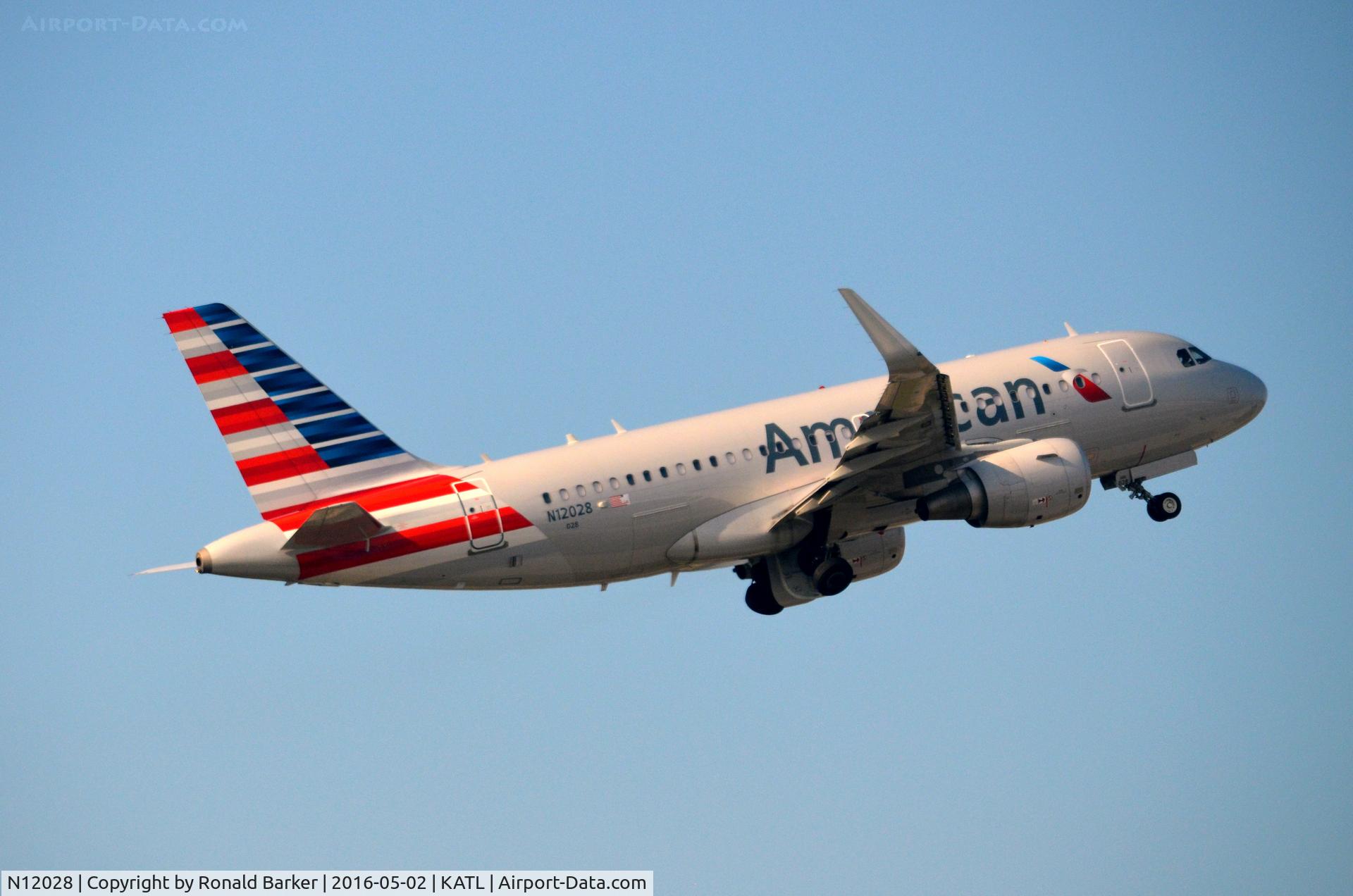 N12028, 2015 Airbus A319-115 C/N 6456, Takeoff Atlanta
