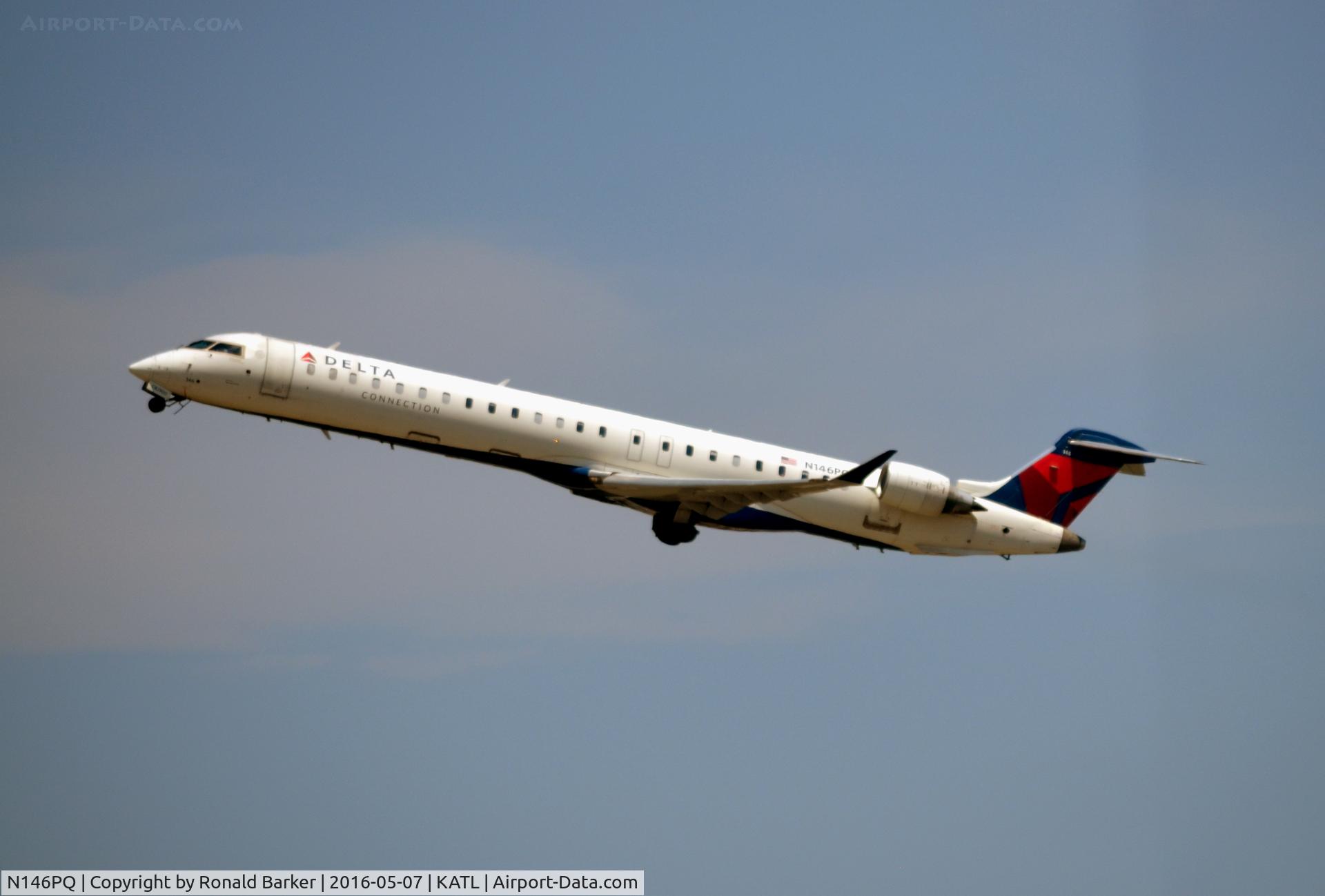 N146PQ, 2007 Bombardier CRJ-900ER (CL-600-2D24) C/N 15146, Takeoff Atlanta