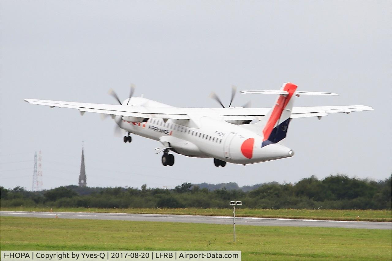F-HOPA, 2013 ATR 72-600 C/N 1042, ATR 72-600, Take off rwy 25L, Brest-Bretagne airport (LFRB-BES)