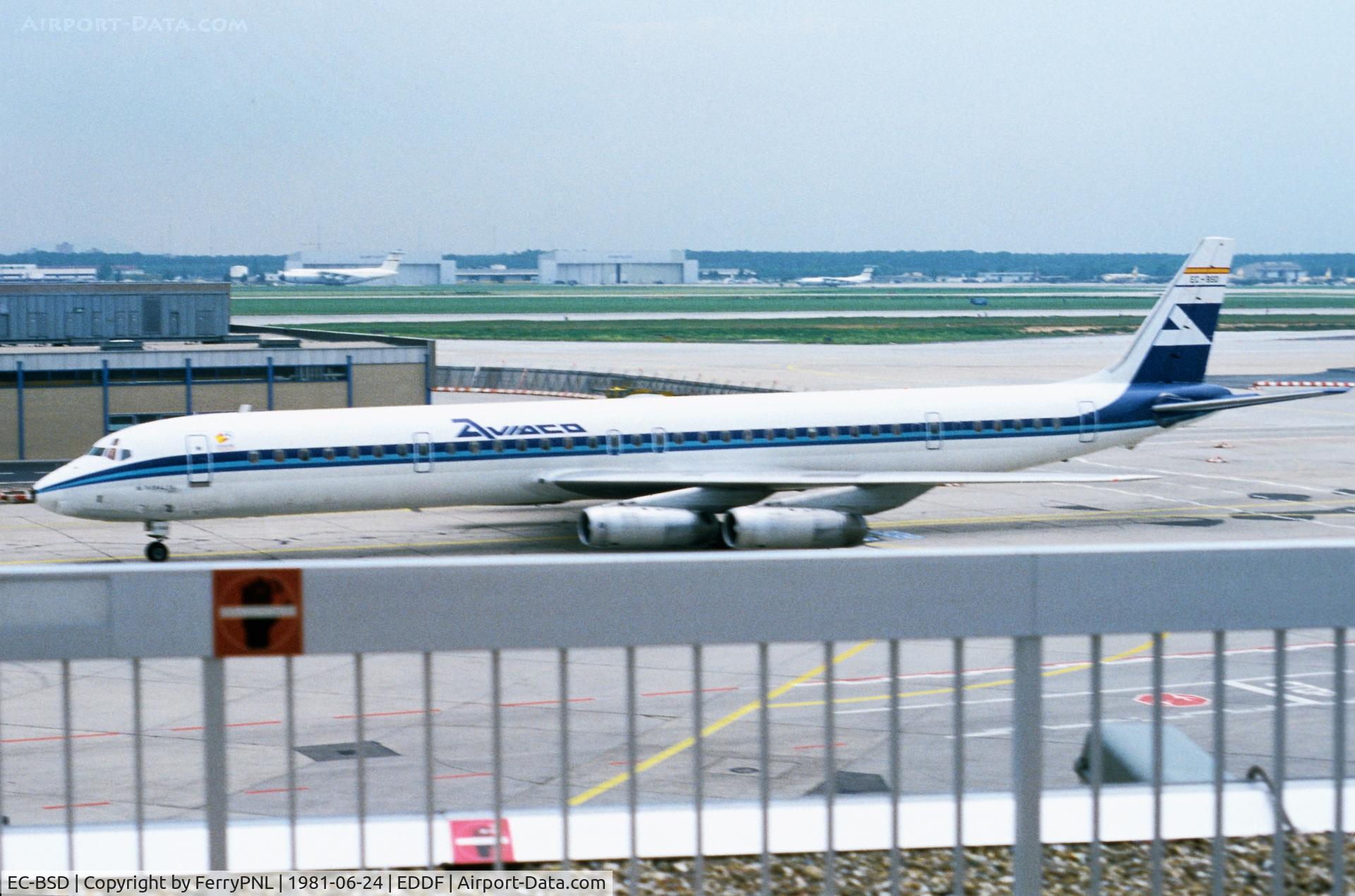 EC-BSD, 1970 Douglas DC-8-63 C/N 46116, Aviaco DC-8-63 in FRA