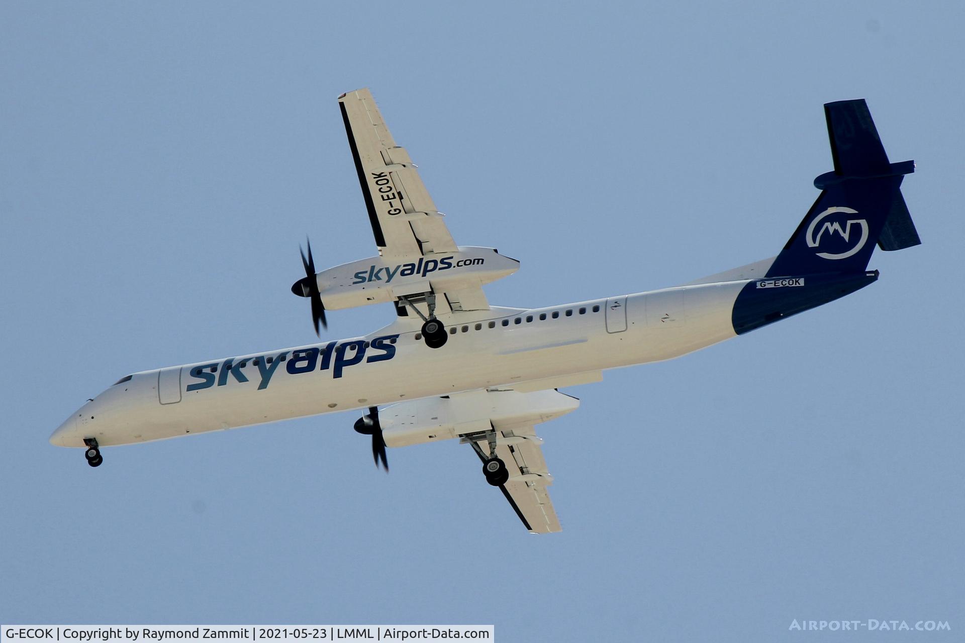G-ECOK, 2008 Bombardier DHC-8-402Q Dash 8 C/N 4230, DEHavilland Canada DHC-8 G-ECOK SkyAlps