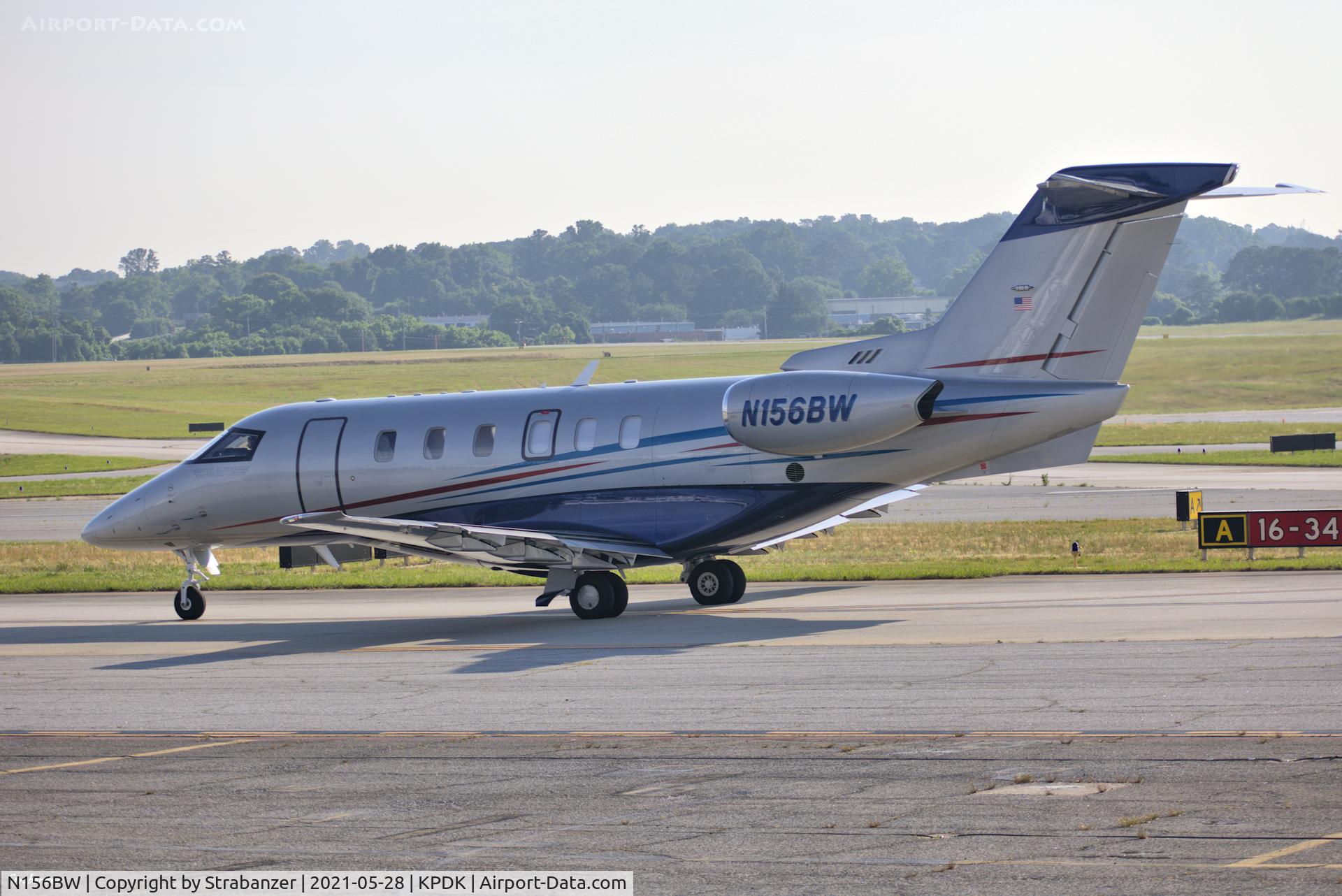 N156BW, 2019 Pilatus PC-24 C/N 156, Taxiing in after arriving from Manassas Regional (KHEF).     Just aft of the last window can be seen the outline of the pallet-sized cargo door.
