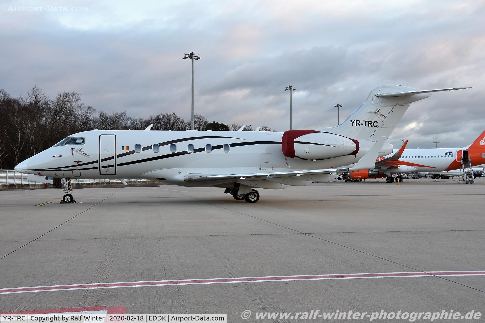 YR-TRC, 2009 Bombardier Challenger 300 (BD-100-1A10) C/N 20261, Bombardier BD-100-1A10 Challenger 300 - TOY Toyo Aviation - 20261 - YR-TRC - 18.02.2020 - CGN