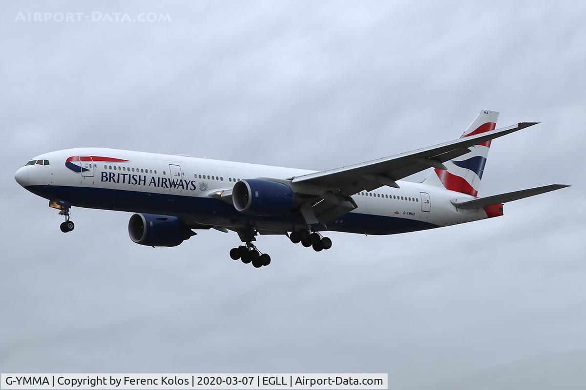 G-YMMA, 1999 Boeing 777-236 C/N 30302, egll