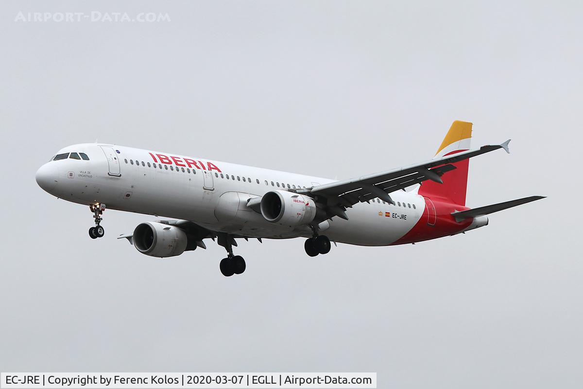 EC-JRE, 2006 Airbus A321-211 C/N 2756, egll
