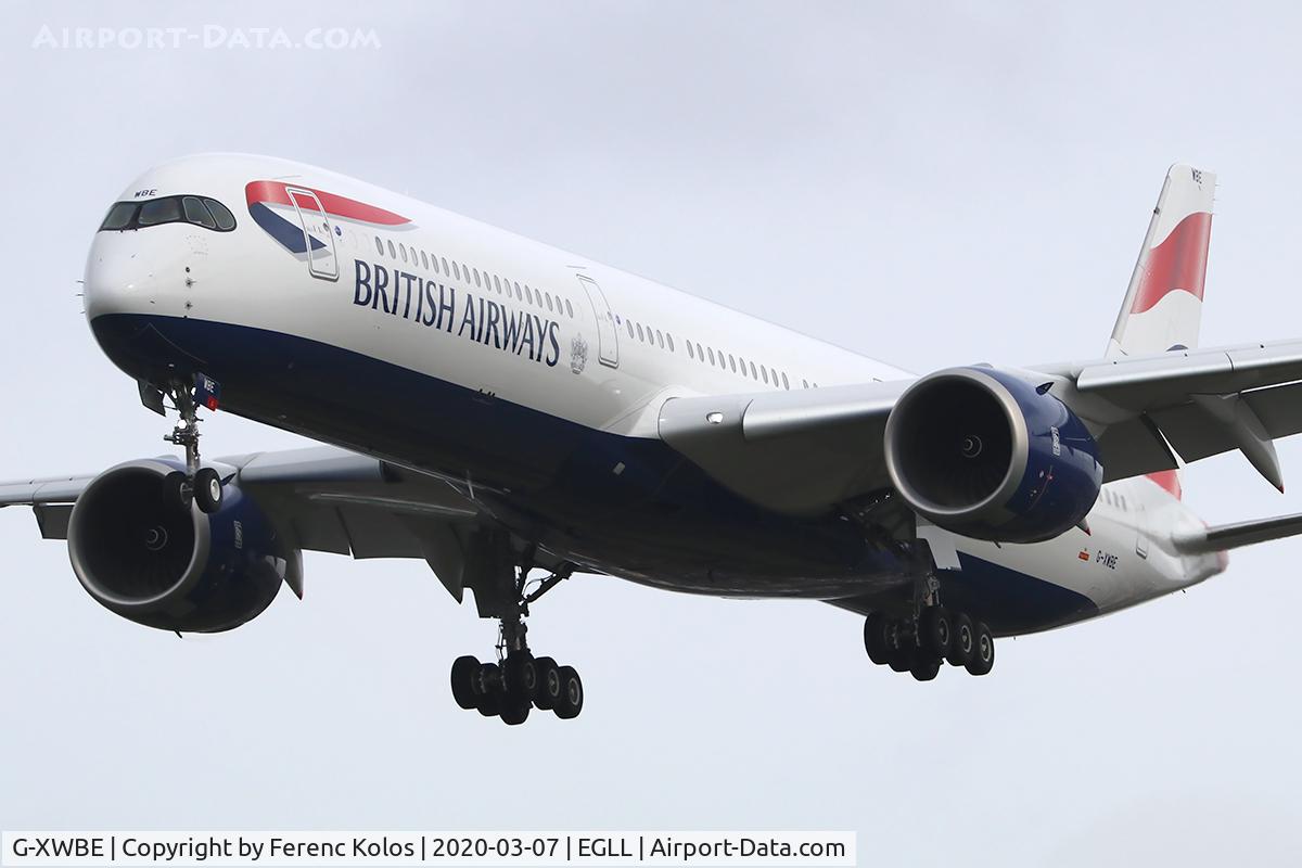 G-XWBE, 2019 Airbus A350-1041 C/N 386, egll