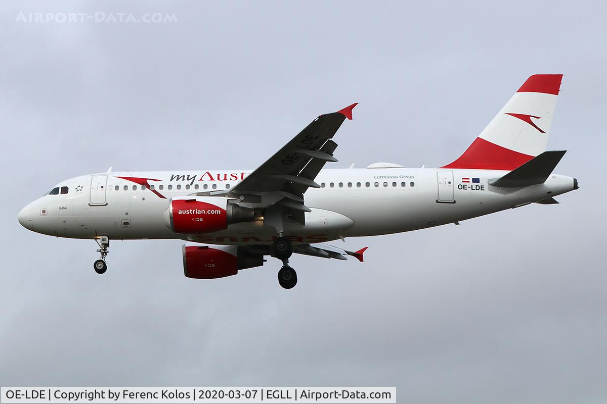 OE-LDE, 2005 Airbus A319-112 C/N 2494, egll