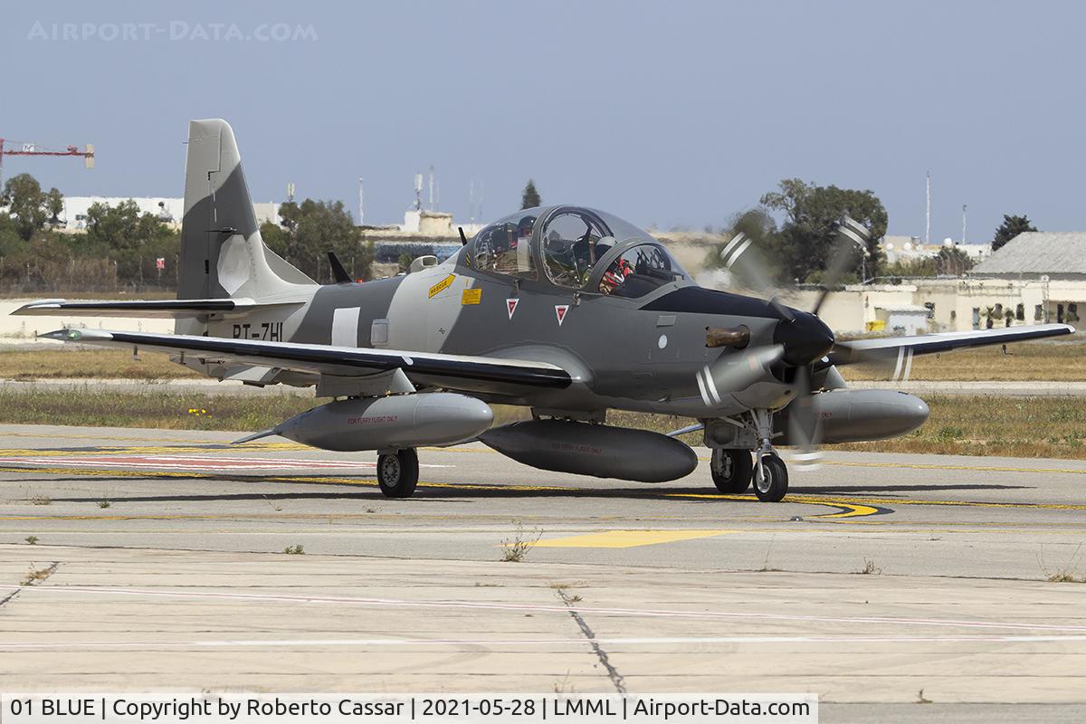 01 BLUE, 2020 Embraer A-29B Super Tucano C/N 31400270, Park 3