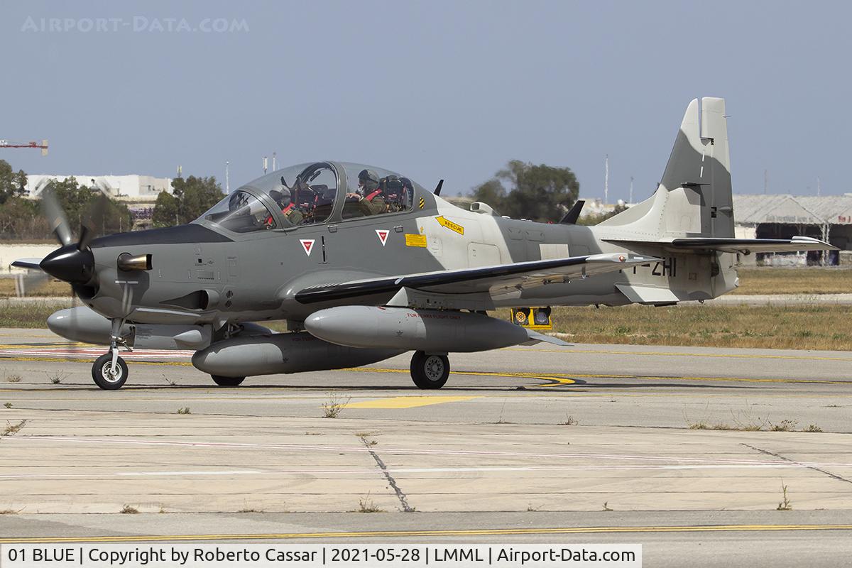01 BLUE, 2020 Embraer A-29B Super Tucano C/N 31400270, Park 3