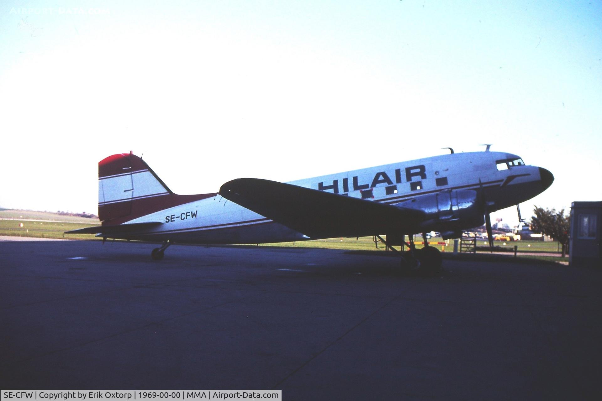 SE-CFW, 1946 Douglas DC-3D C/N 42976, SE-CFW in MMA (Bulltofta) 1969