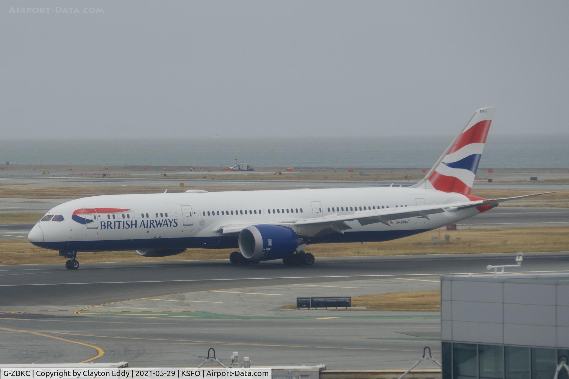 G-ZBKC, 2015 Boeing 787-9 Dreamliner Dreamliner C/N 38621, Skyterrace SFO 2021.