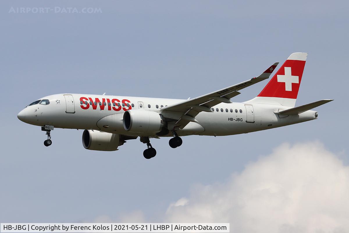 HB-JBG, 2017 Bombardier CSeries CS100 (BD-500-1A10) C/N 50016, lhbp