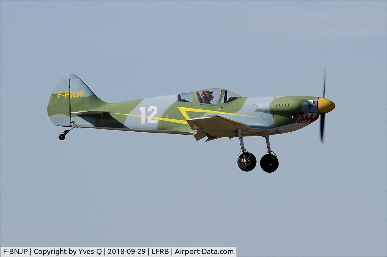 F-PNJP, Renault Kurun JPR-01 C/N 01, CEA Jodel DR-250-160 Capitaine, On final rwy 07R, Brest-Bretagne airport (LFRB-BES)