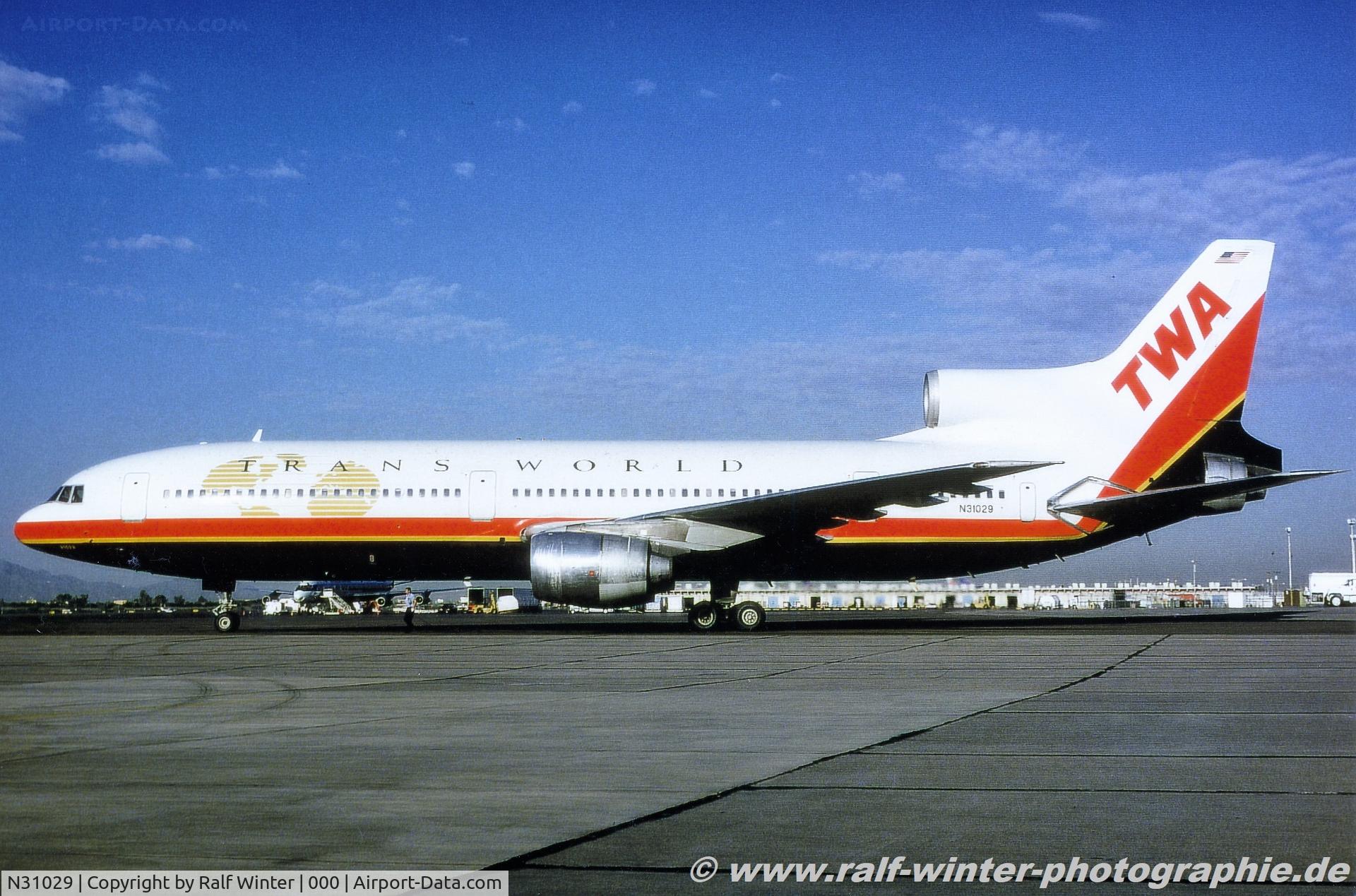 N31029, 1975 Lockheed L-1011-385-1 TriStar 200 C/N 193B-1109, Lockheed L-1011-385-1-15 TriStar 100 - TW TWA Trans World Airlines - 193B-1109 - N31029