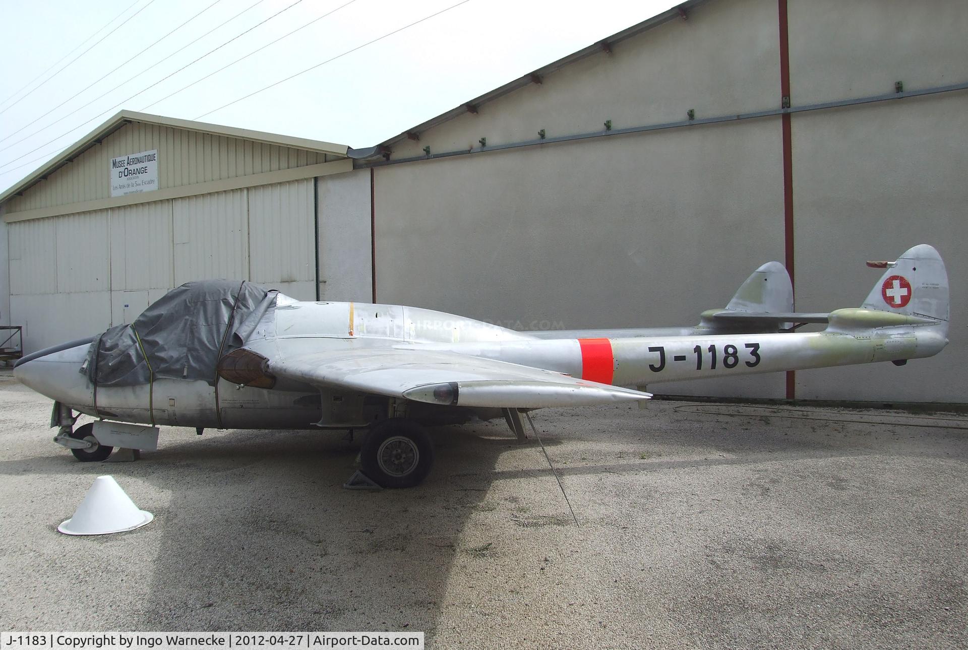 J-1183, 1952 De Havilland (FFA) Vampire FB.6 (DH-100) C/N 692, De Havilland (FFA) D.H.100 Vampire FB6 at the Musee Aeronautique, Orange