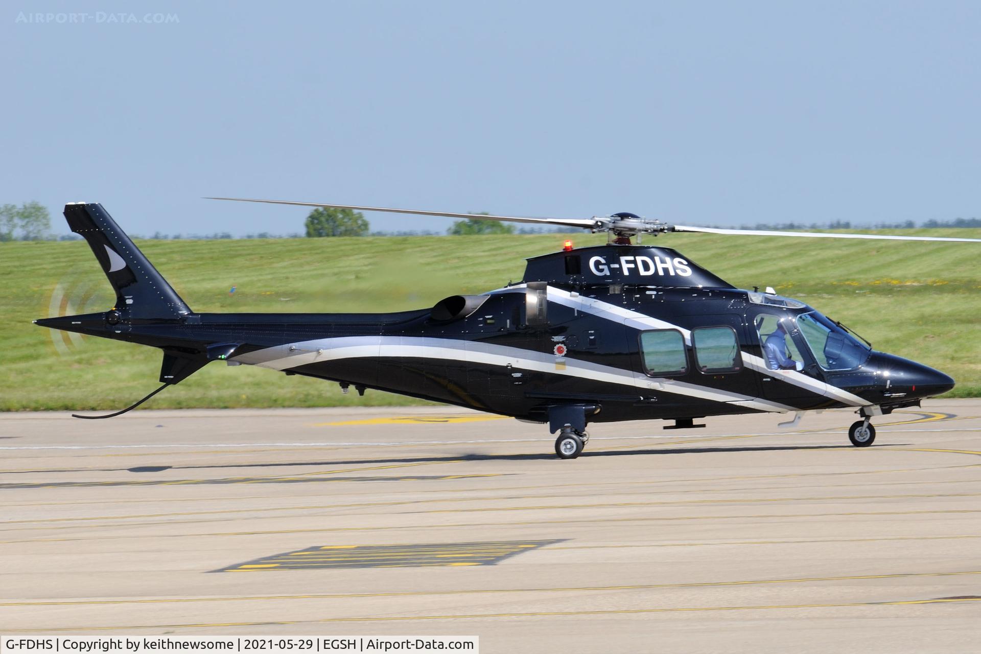 G-FDHS, 2018 Leonardo AW-109SP Grand New C/N 22378, Leaving Norwich for Great Massingham.