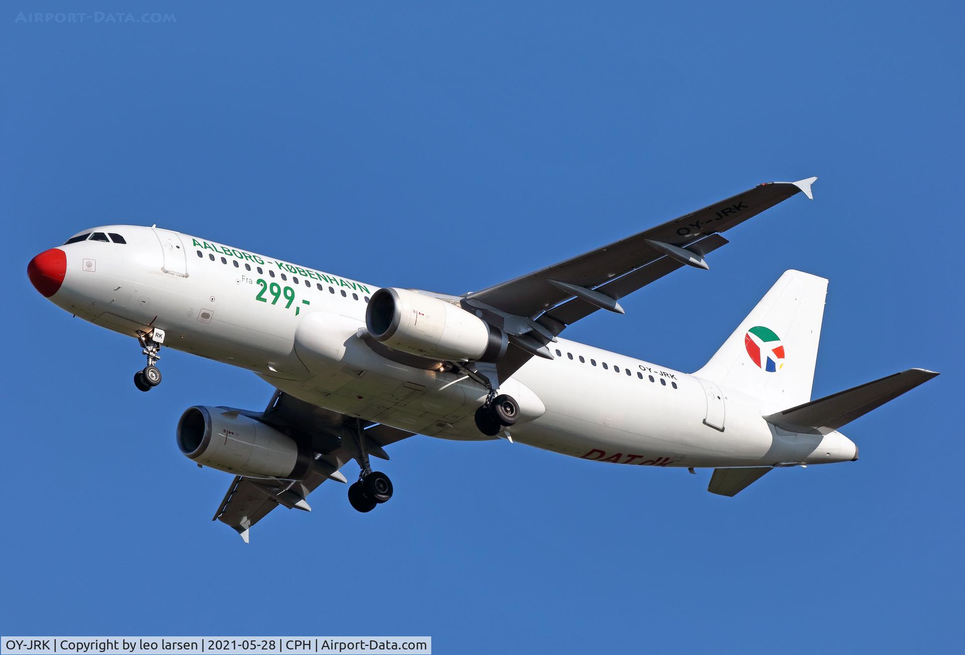 OY-JRK, 1993 Airbus A320-231 C/N 444, Copenhagen 28.5-2021