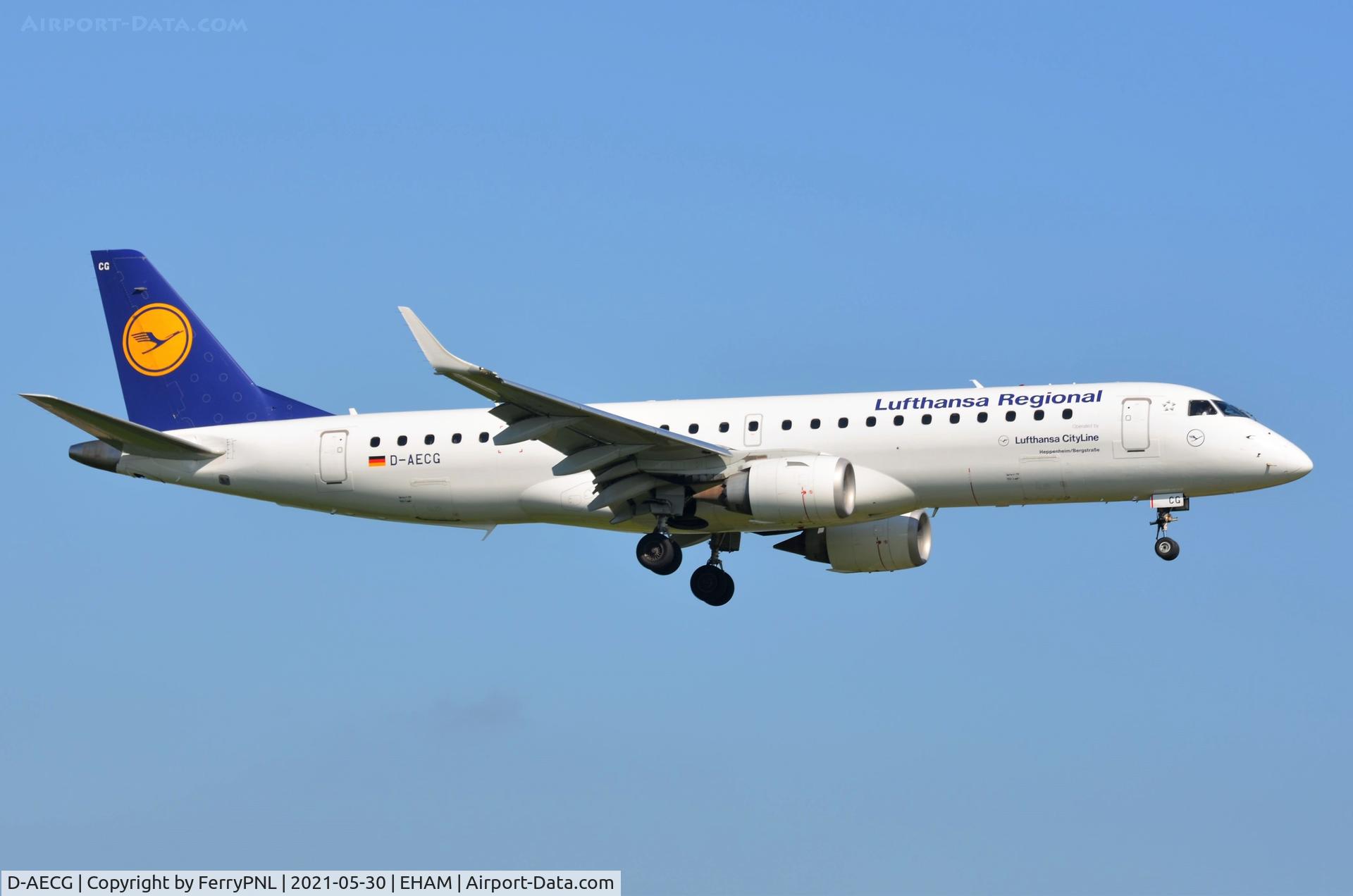 D-AECG, 2010 Embraer 190LR (ERJ-190-100LR) C/N 19000368, Lufthansa ERJ190 landing